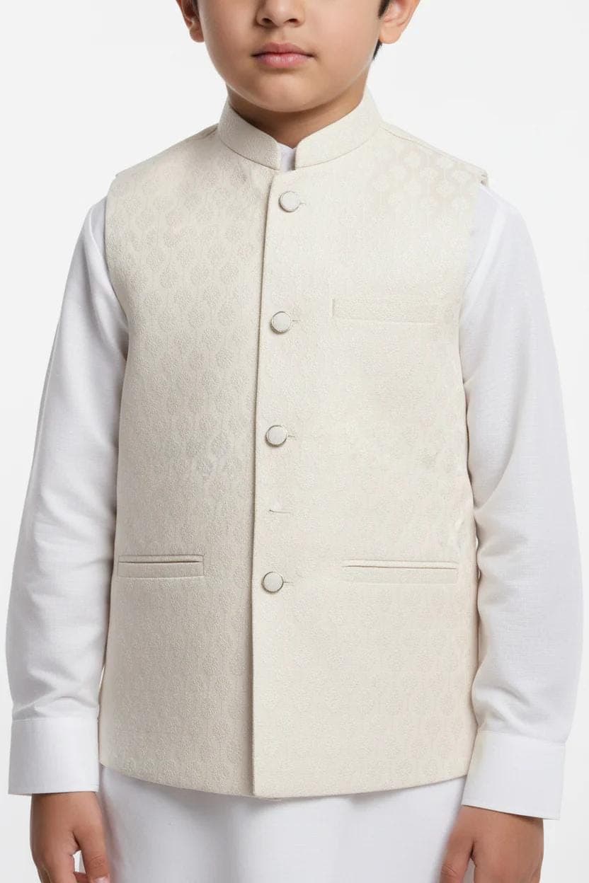 Boy in Daisy Design Waistcoat – Close Up