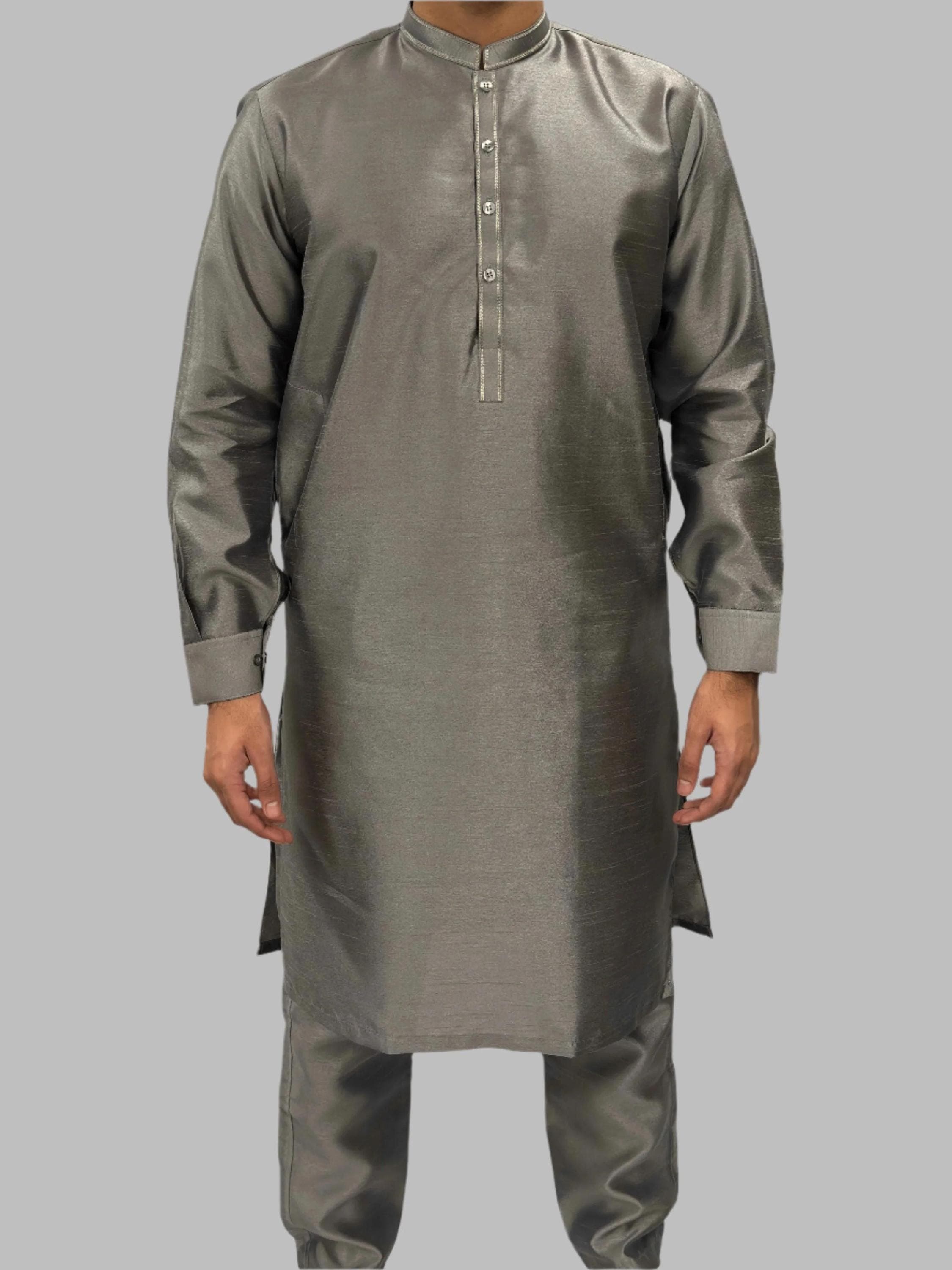 Grey_Plain_Silky_Front_View