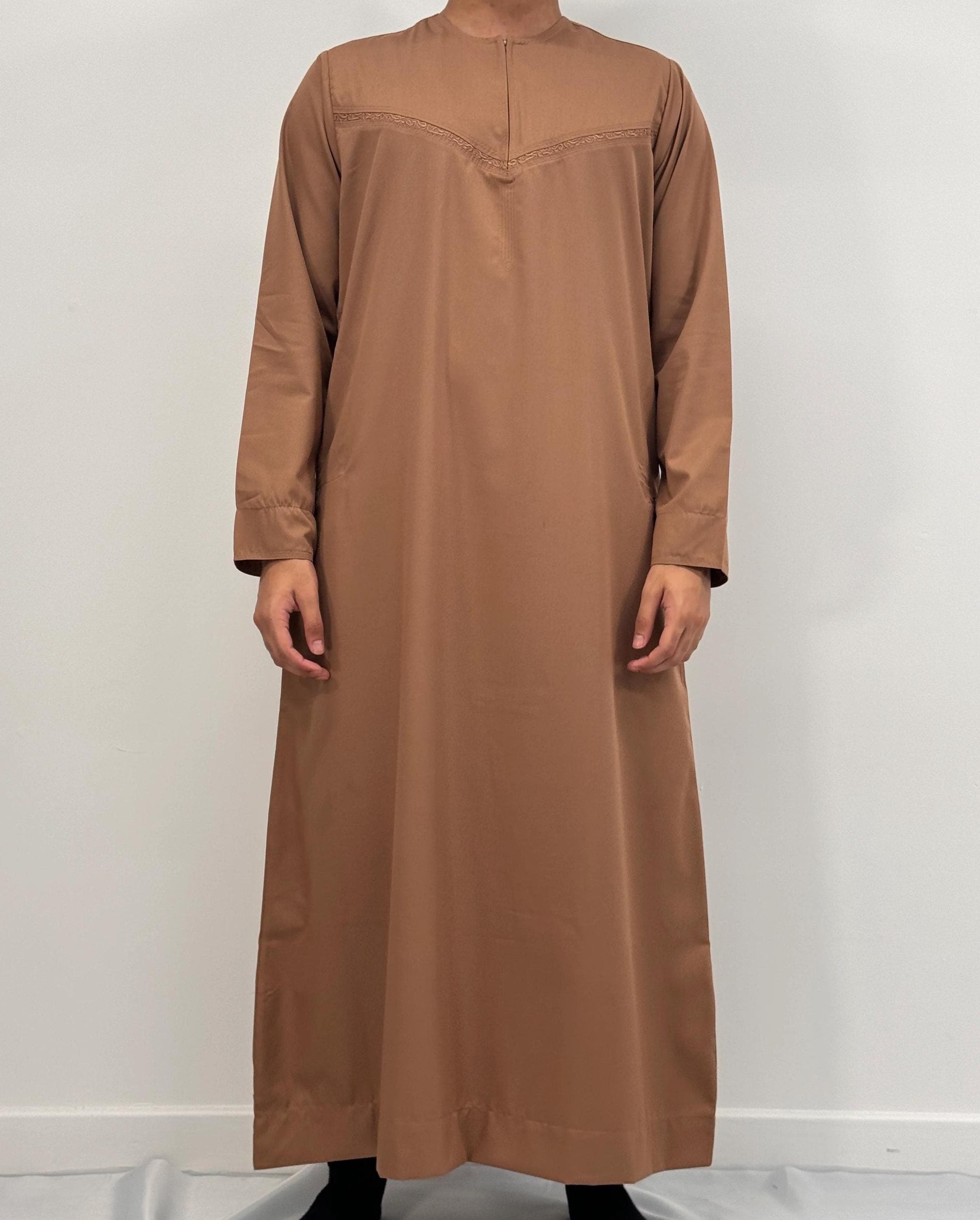 Men's Emirati/Omani Thobe - Light Brown