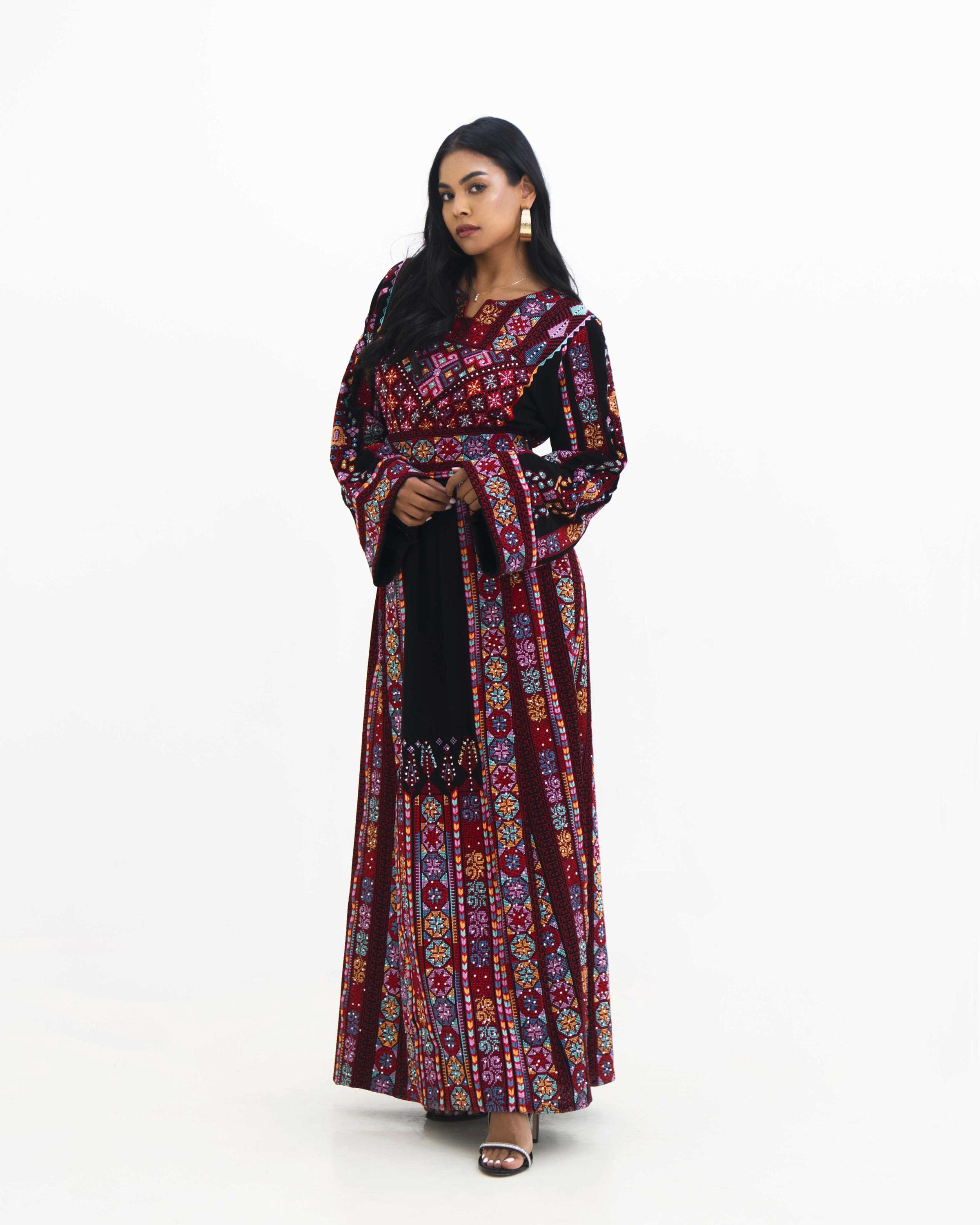 Akka Moonlit Soirée – Embroidered Palestinian Thobe - image 4