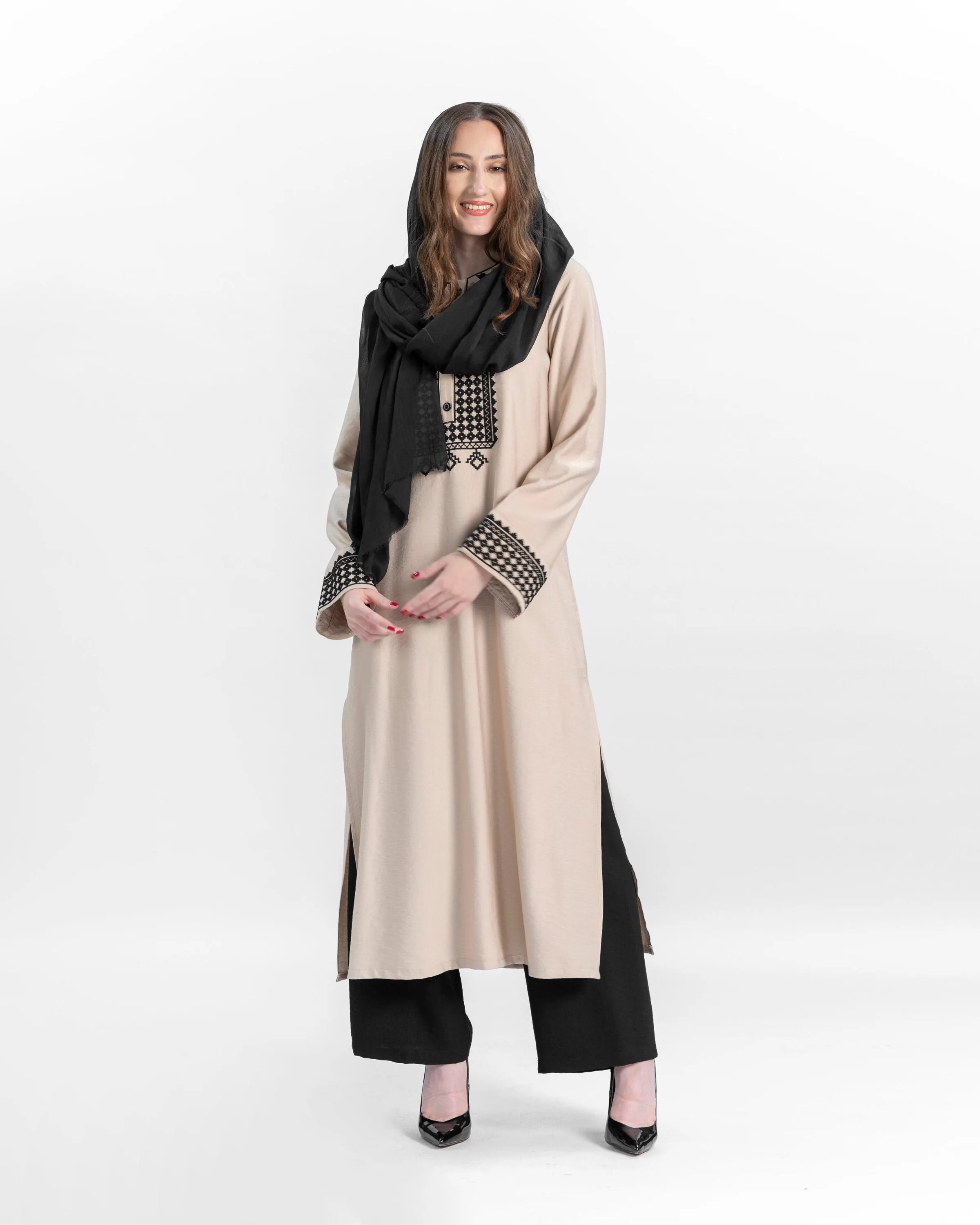 Artisanal Embroidered Sirwal Kameez – Two-Piece Set