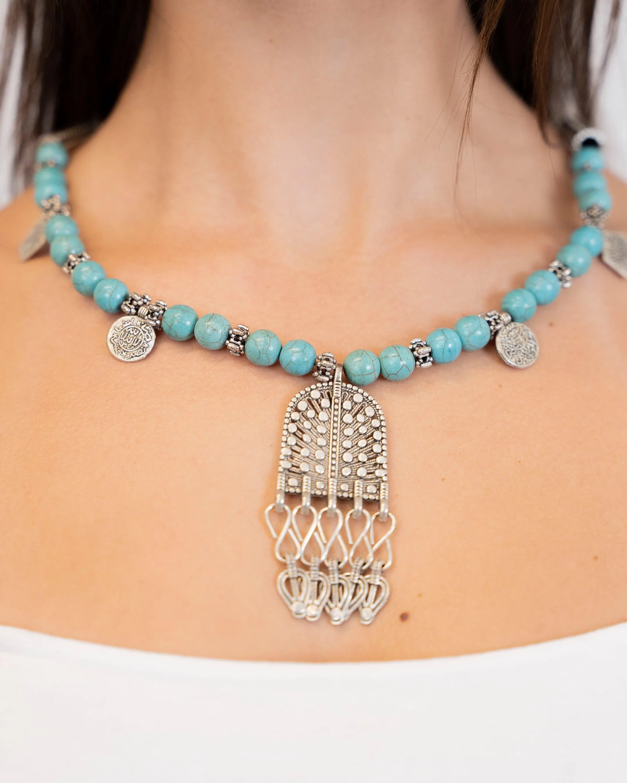 Zamzam's Legacy Handcrafted Turquoise Necklace