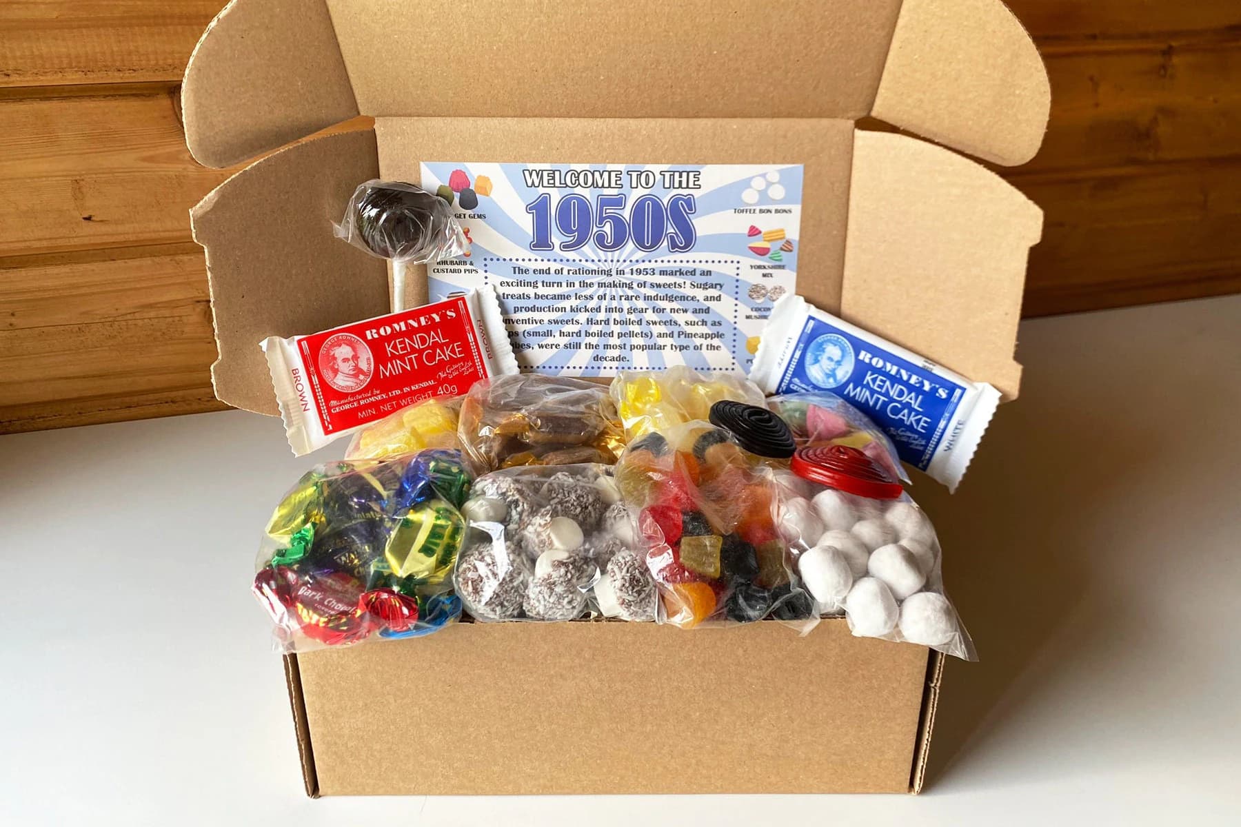 1950s Retro Sweets Gift Box, English Candy