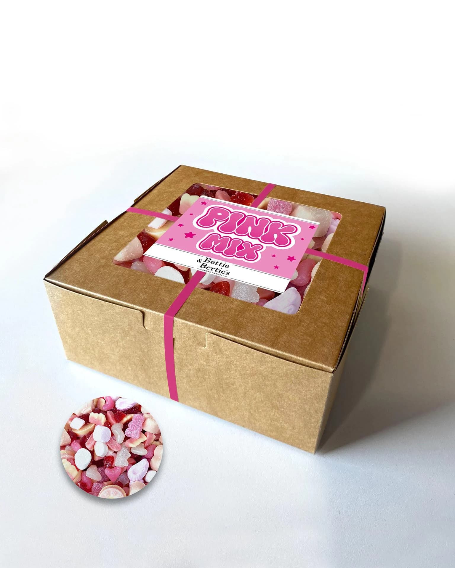 Pink Pick n' Mix Sweet Gift Box, Strawberry Flavor, 300g