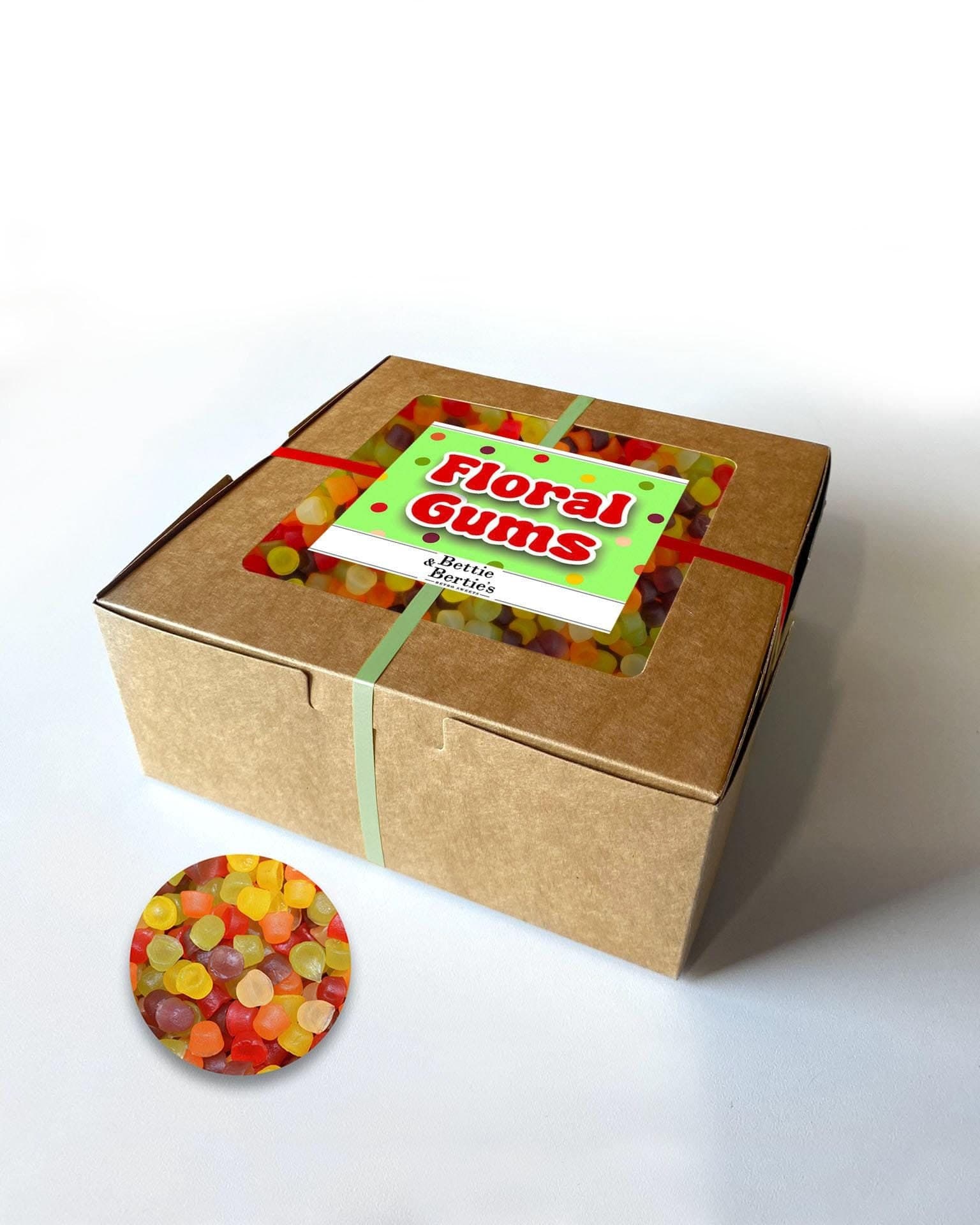 Floral Gums Sweets Gift Box, Retro Perfume Flavored Candy
