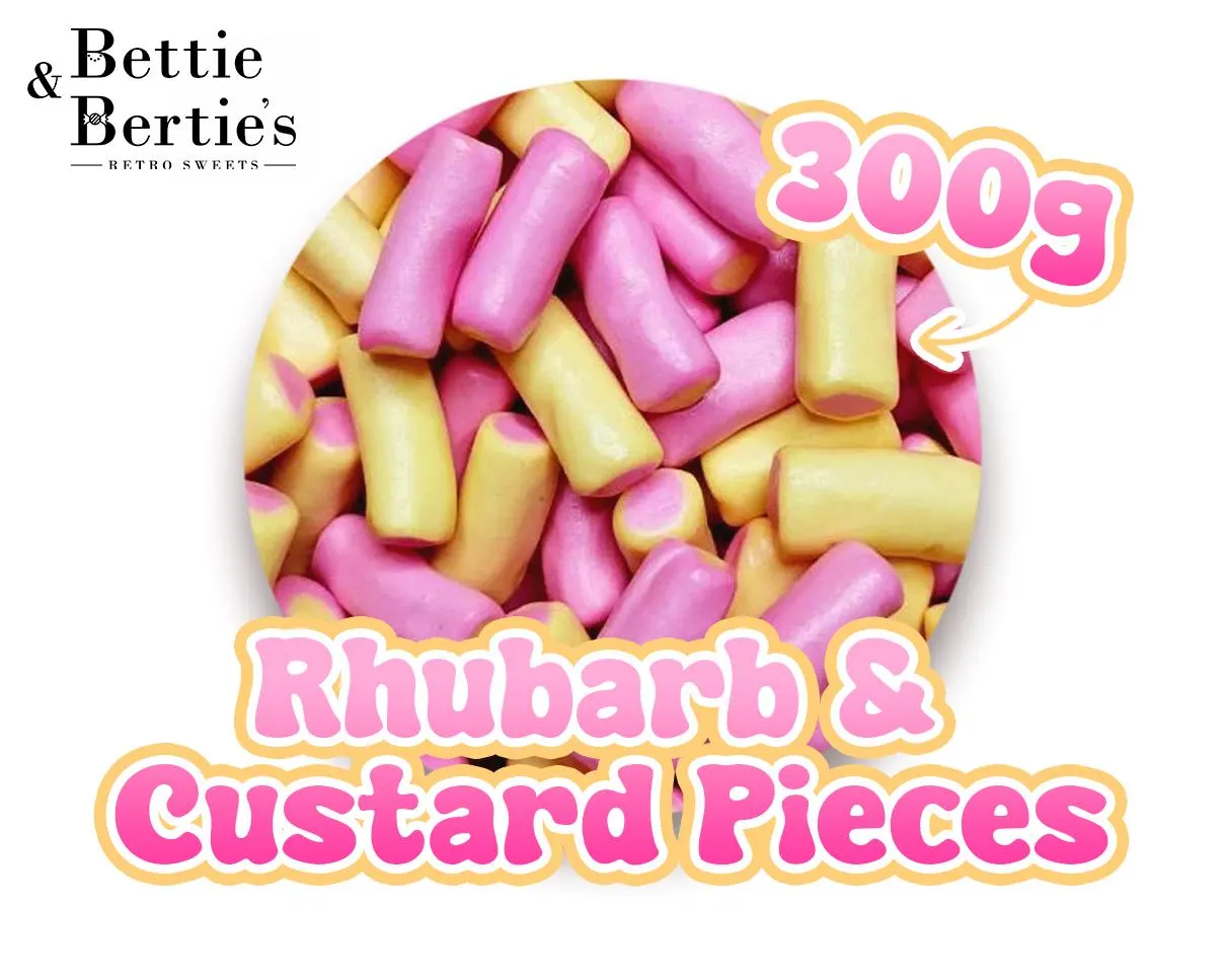 Haribo Rhubarb & Custard Sweets in Plastic Jar, Retro Candy - image 3