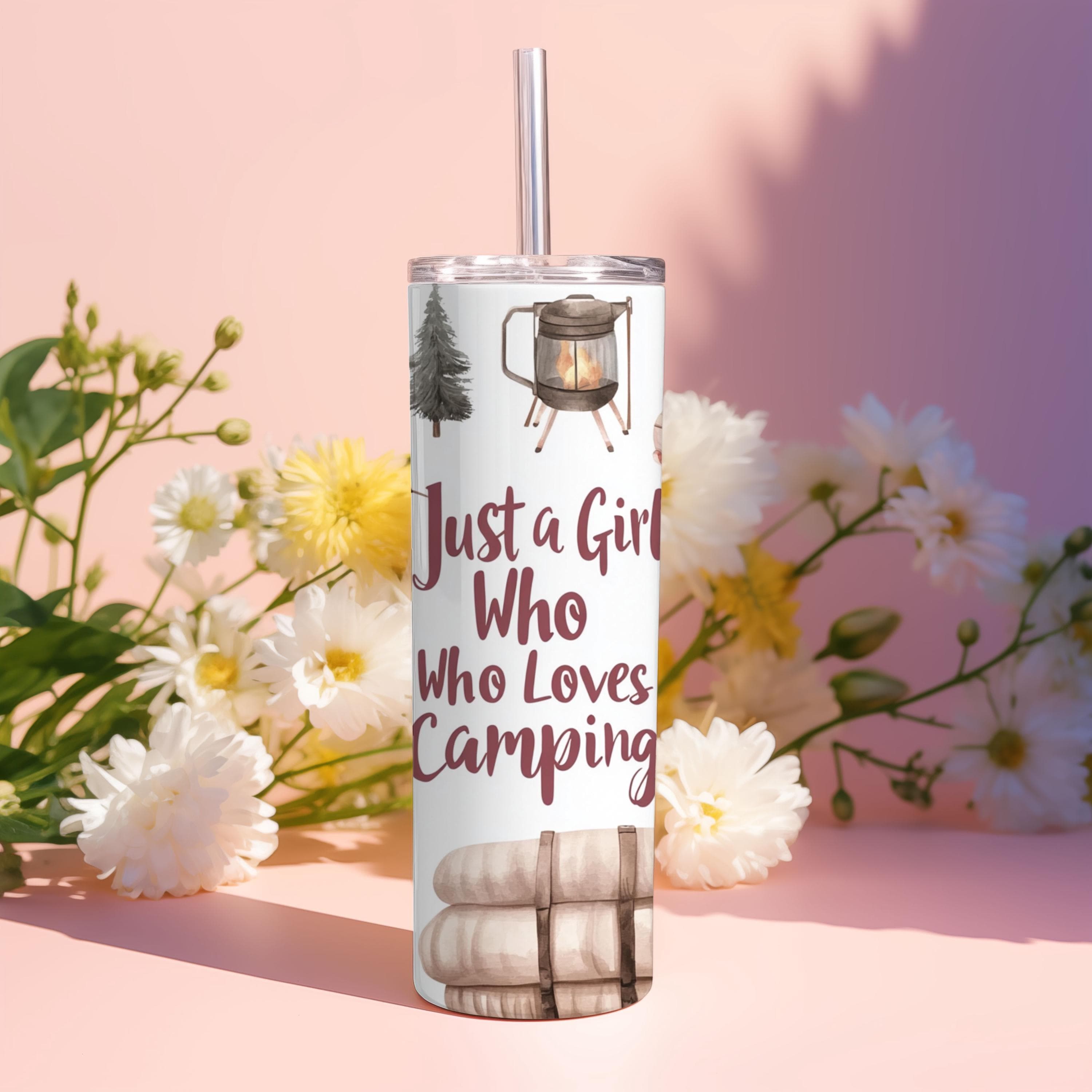 Camping Tumbler Wrap - 20oz skinny tumbler wrap - Camping Sublimation Designs - Camping PNG -Adventure Gifts - Digital Download - image 3