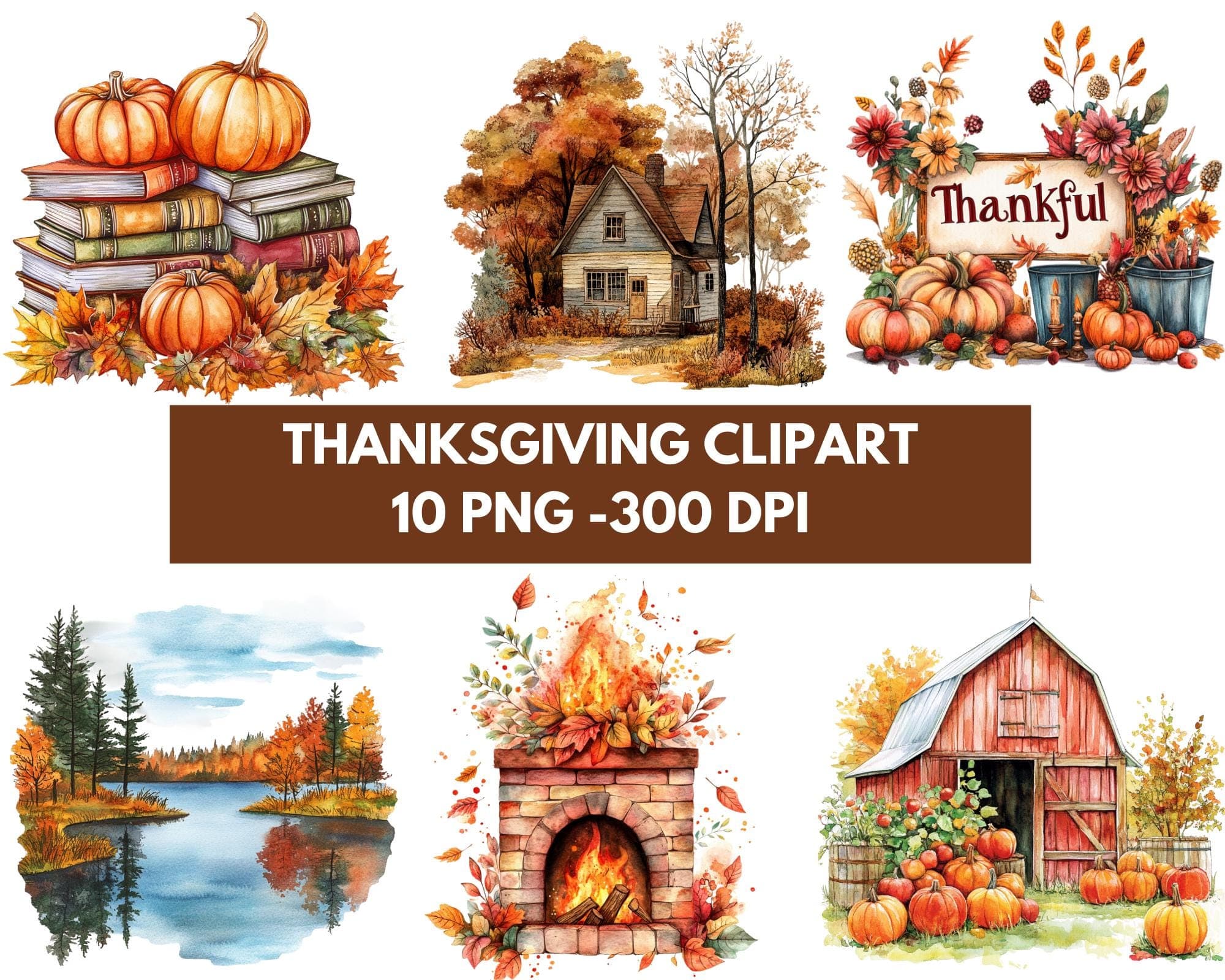 Fall Clipart, Thanksgiving PNG, Fireplace Mantel,  Peacock Design, Fall PNG Bundle,  Autumn Leaves Pumpkin PNG, Thanksgiving Clipart