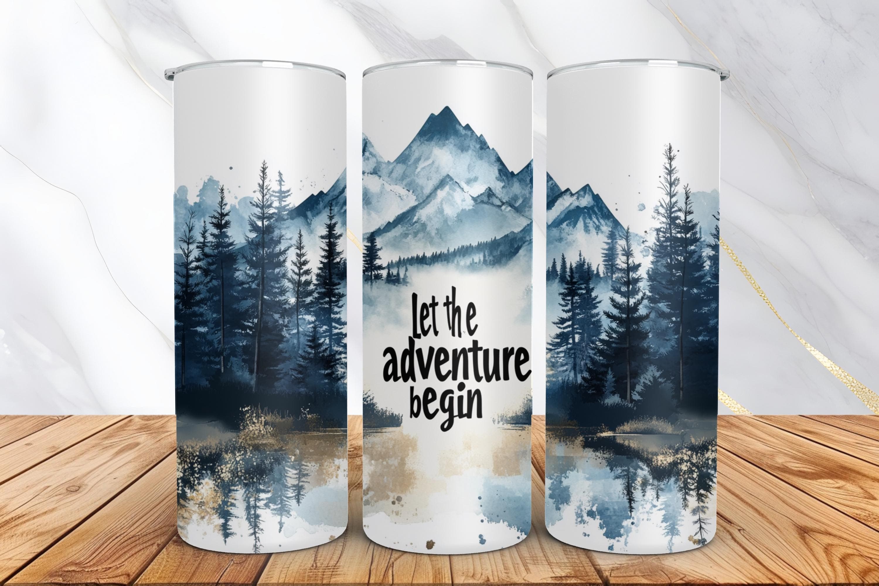 Adventure Tumbler Wrap Hiking Forest Mountain 20oz Skinny Tumbler Sublimation Design Straight And Tapered Tumbler Wrap Digital Download PNG