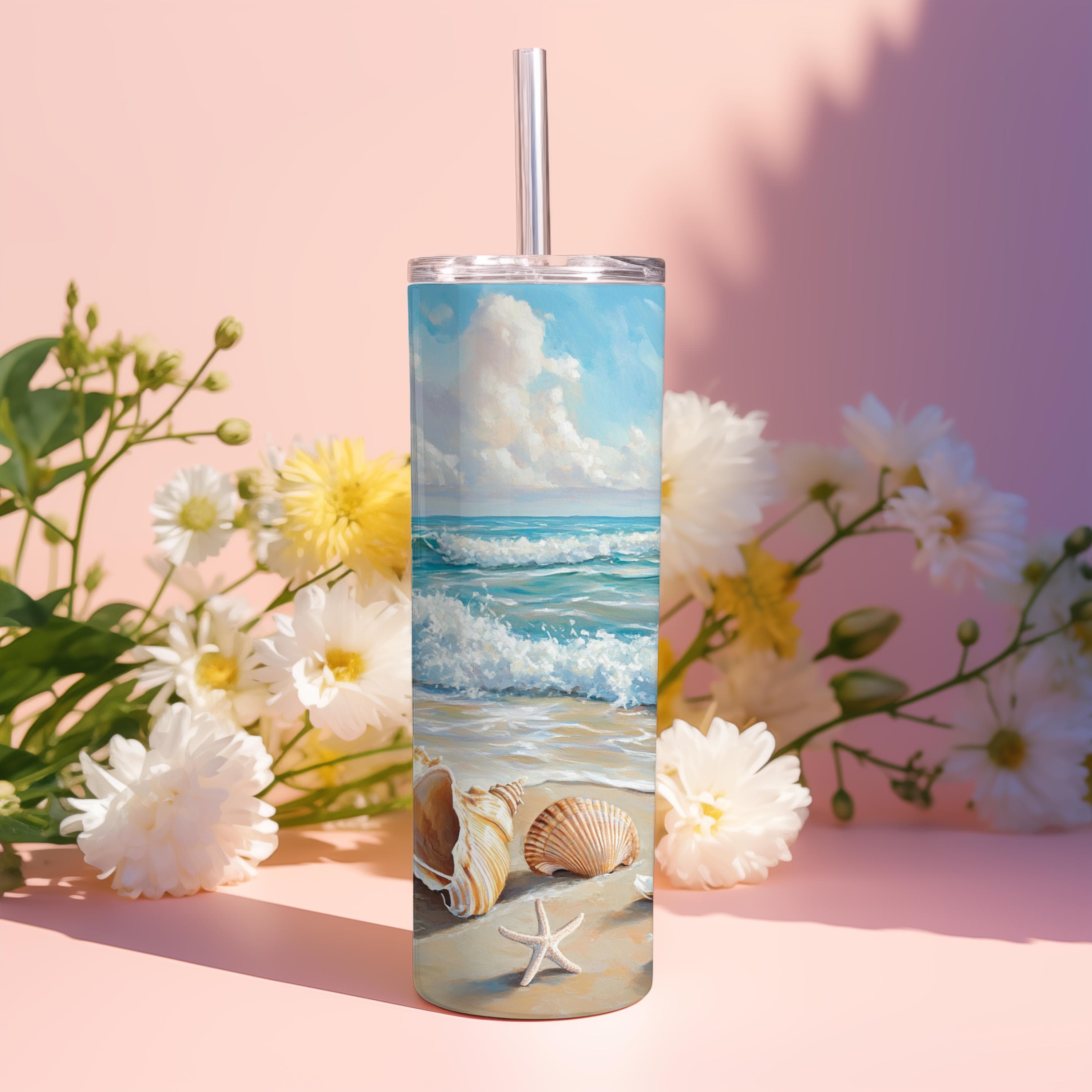 Beach Tumbler Wrap, 20oz Tumbler Wrap PNG, Beach PNG Vacation Tumbler, Skinny Tumbler Sublimation Designs, Digital Download - image 4