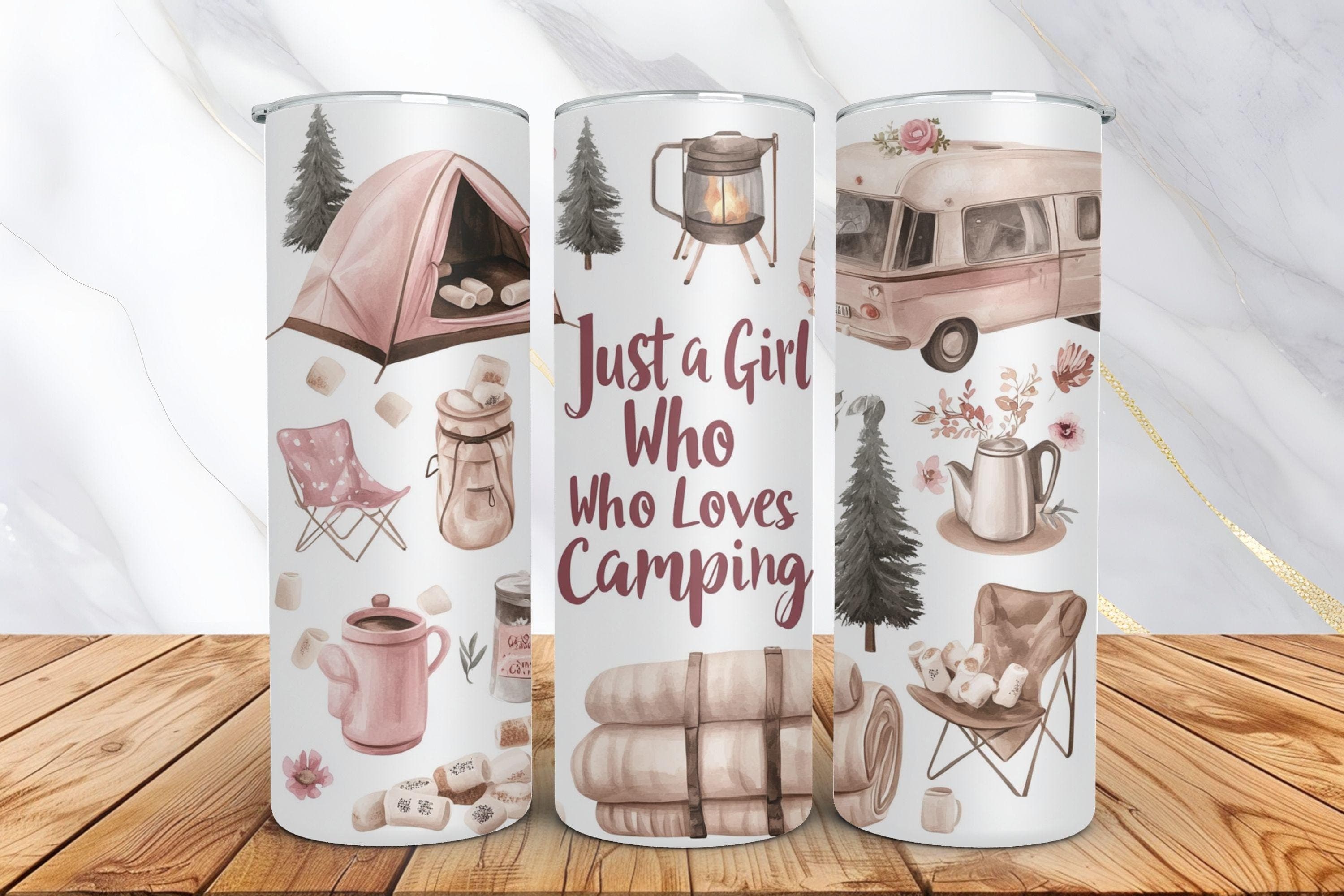 Camping Tumbler Wrap - 20oz skinny tumbler wrap - Camping Sublimation Designs - Camping PNG -Adventure Gifts - Digital Download