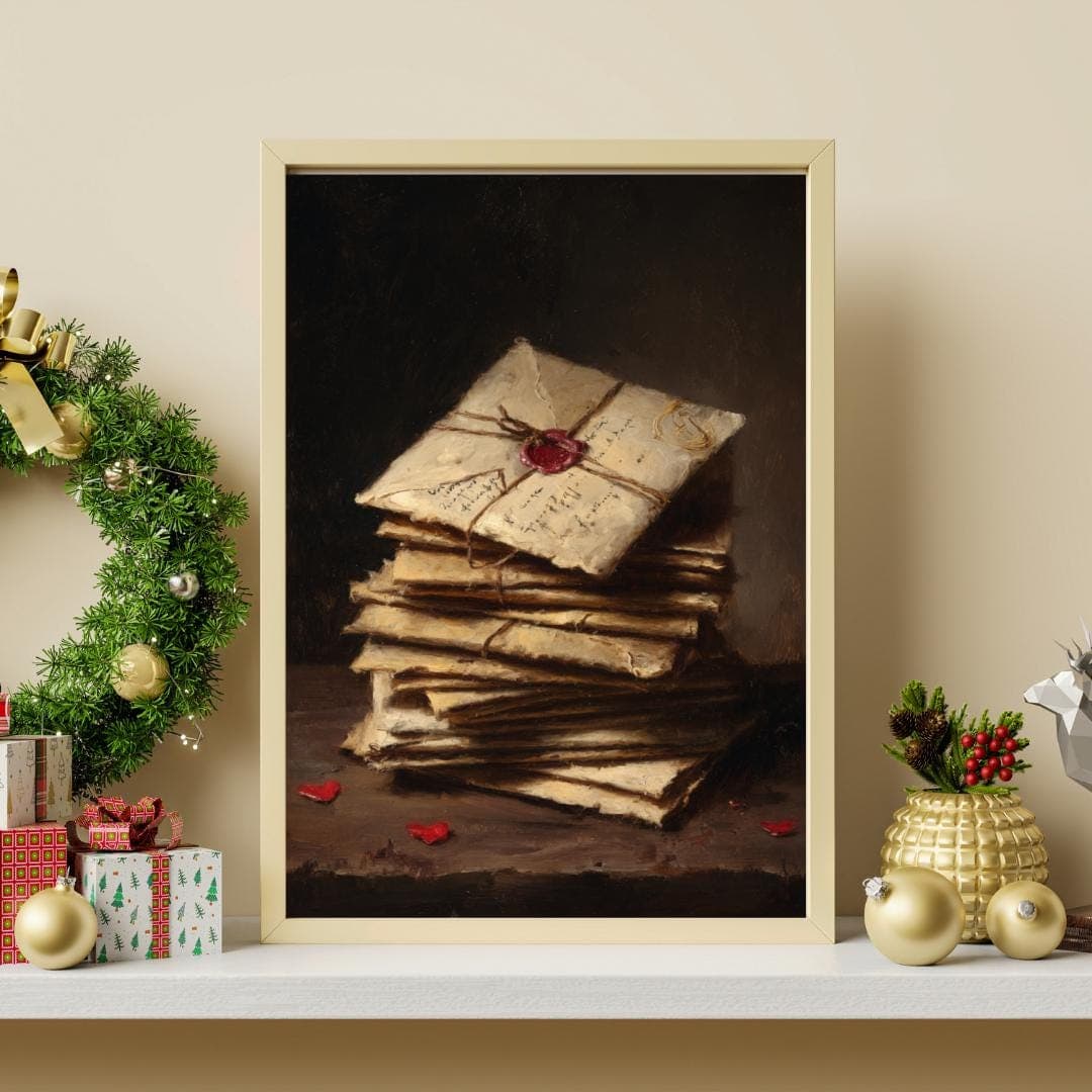Valentines Day Still Life Print -Vintage Love Letters Romantic Wall Art -Cottagecore Decor -Digital Download - image 5