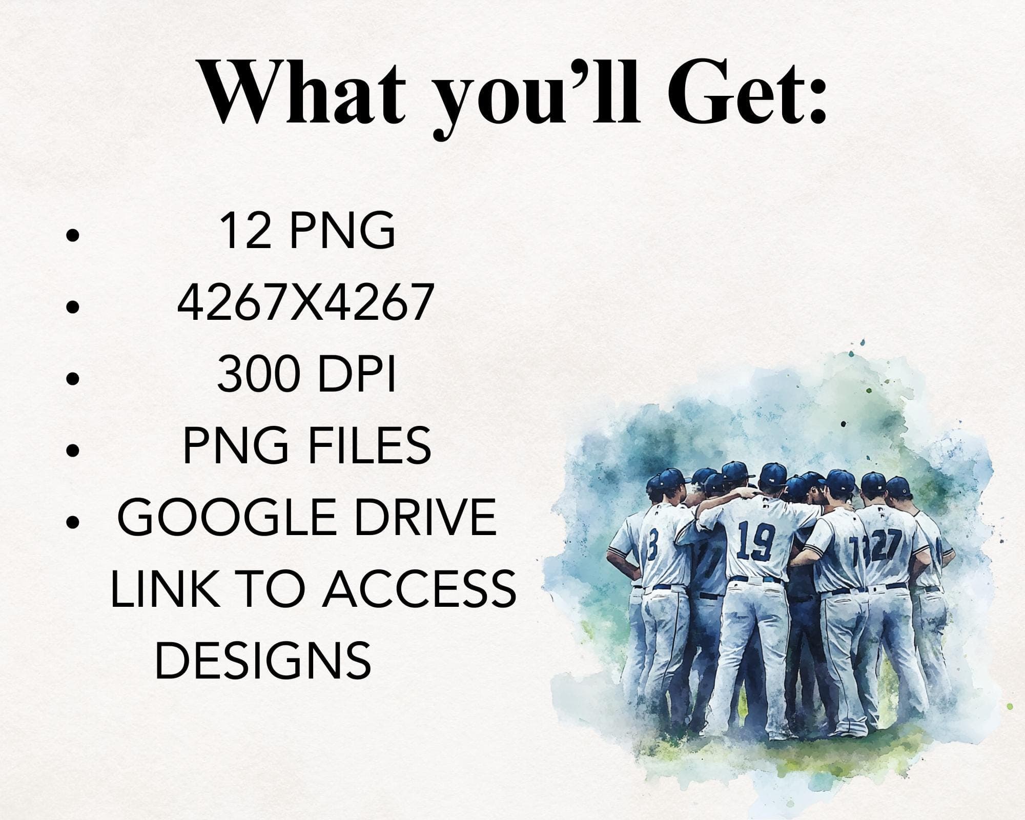 Baseball Clipart Bundle Sports Clipart Baseball Graphics Watercolor Clipart Softball PNG Digital Download - image 5