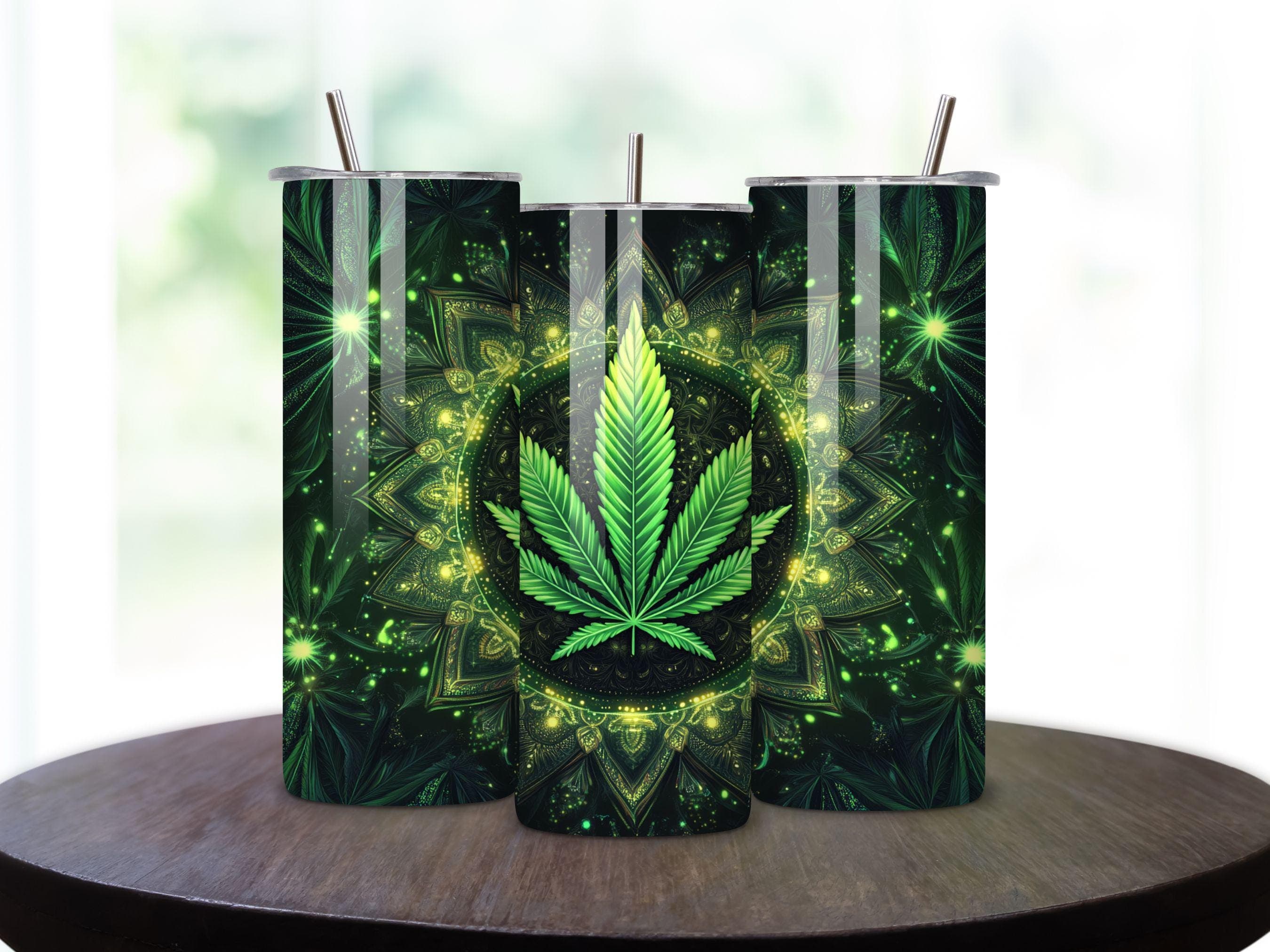 Weed Tumbler Wrap, Marijuana leaf weed 20 oz skinny tumbler sublimation wrap, Marijuana Tumbler PNG Cannabis Digital Download high Ganja 420 - image 4