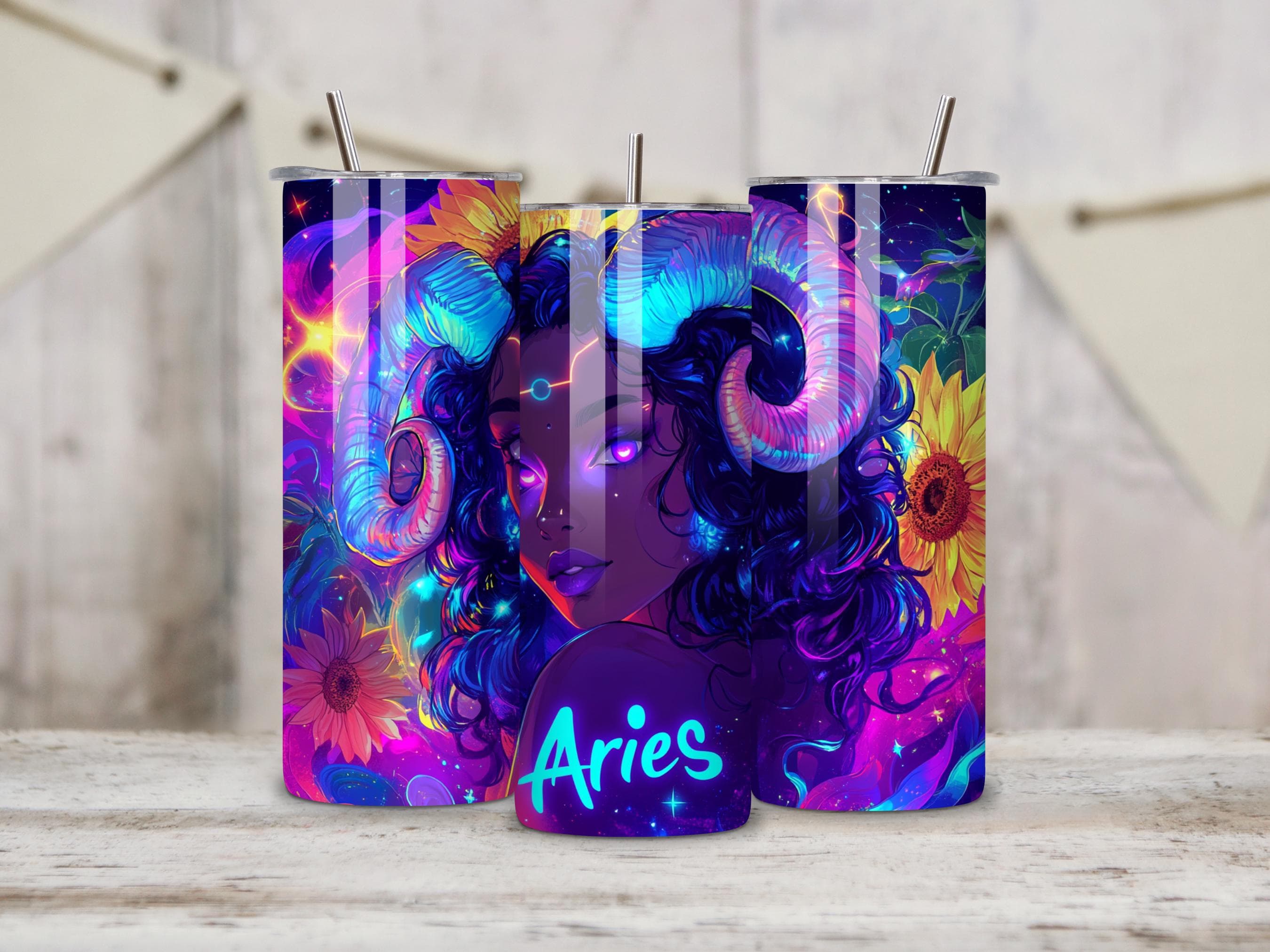 Zodiac Tumbler Wrap, 20oz Tumbler Wrap Sublimation Design, Zodiac PNG Skinny Tumbler Design, Zodiac Gift, Digital Download - image 3