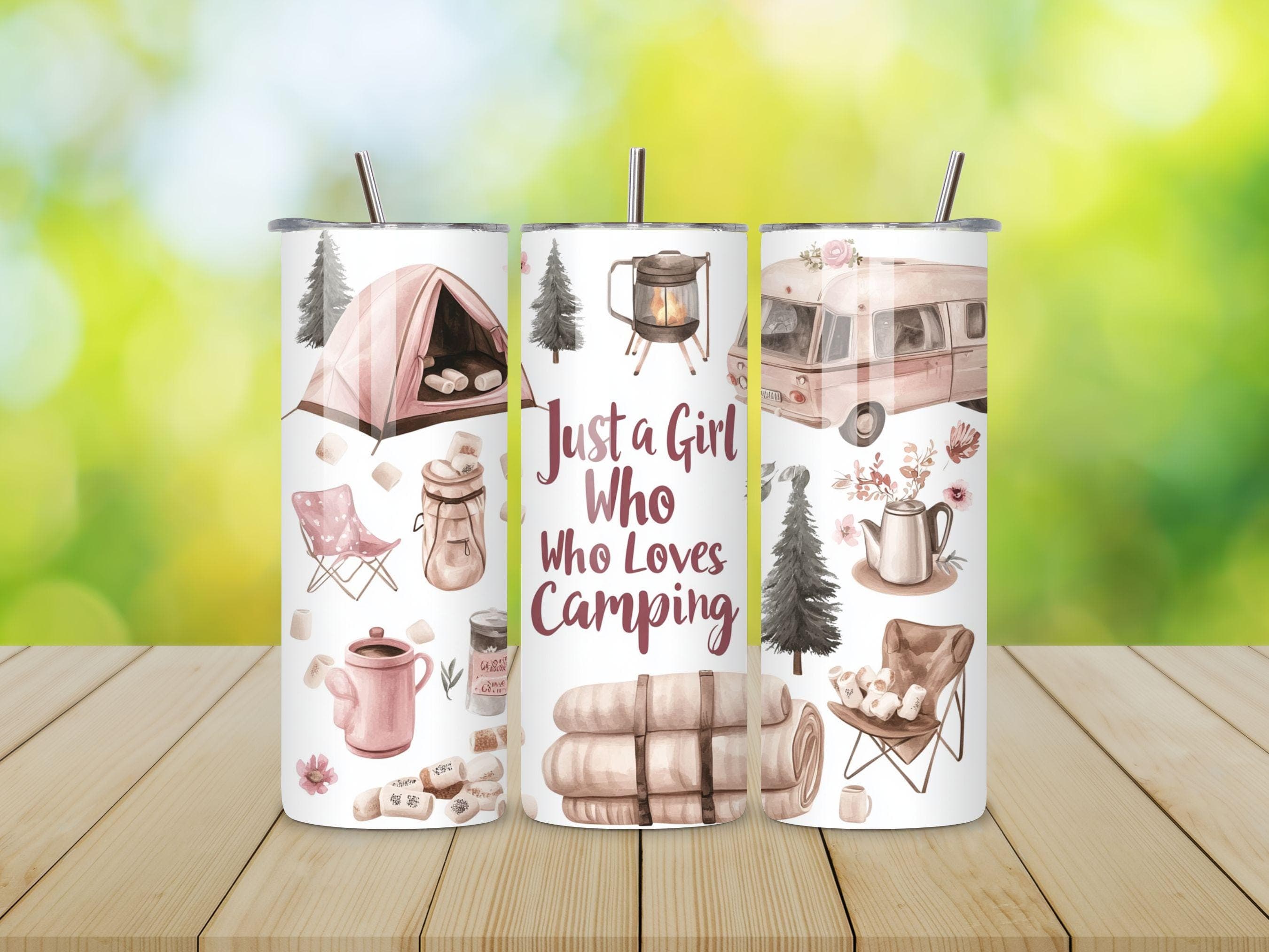 Camping Tumbler Wrap - 20oz skinny tumbler wrap - Camping Sublimation Designs - Camping PNG -Adventure Gifts - Digital Download - image 5