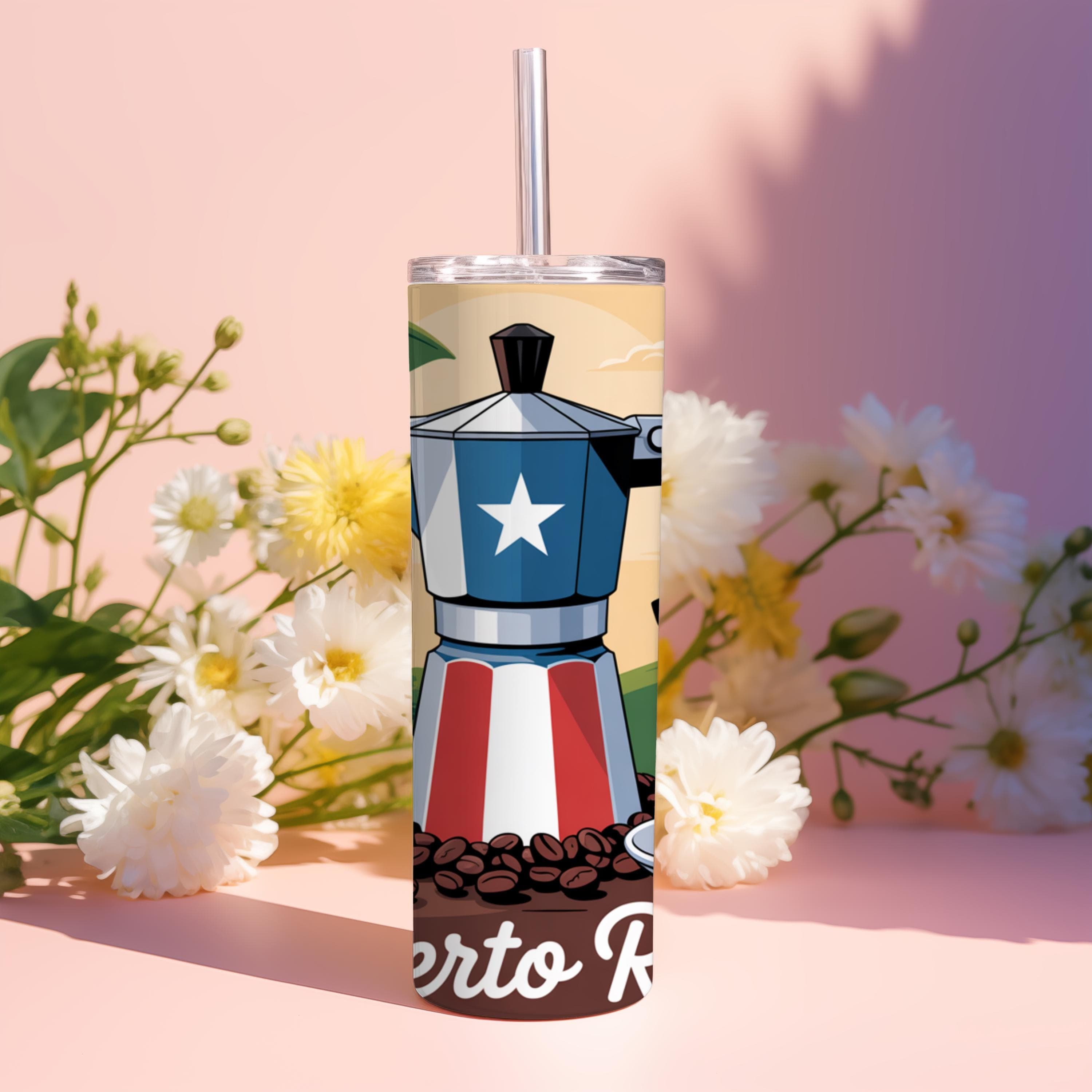 Puerto Rico Tumbler Wrap -20oz Skinny Tumbler Sublimation Design -Puerto Rican Flag Coffee PNG -Boricua Tumbler Design -Digital Download - image 4