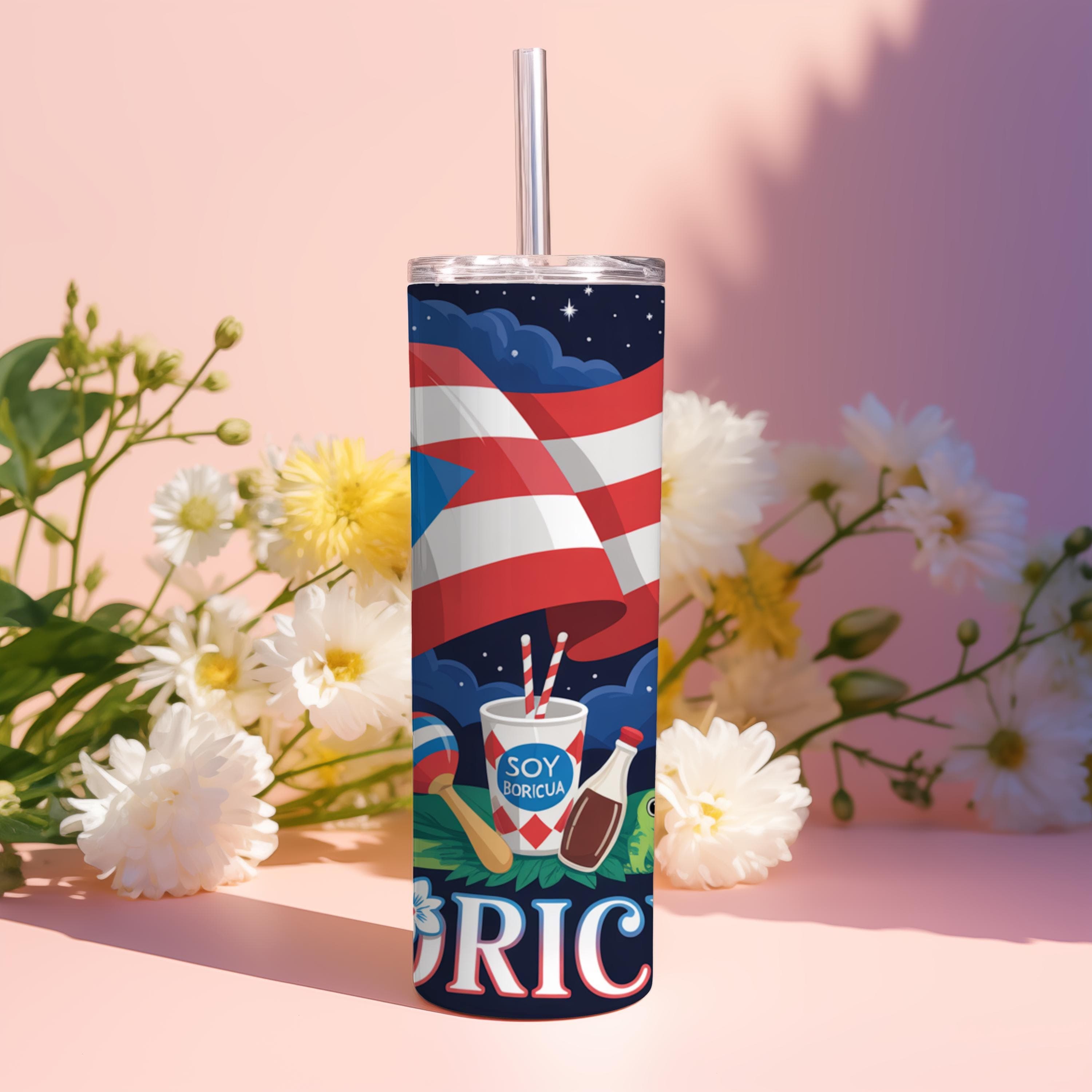 Puerto Rico Tumbler Wrap PNG -20oz Skinny Tumbler Sublimation Design -Puerto Rico PNG Tumbler Design -Digital Download - image 4