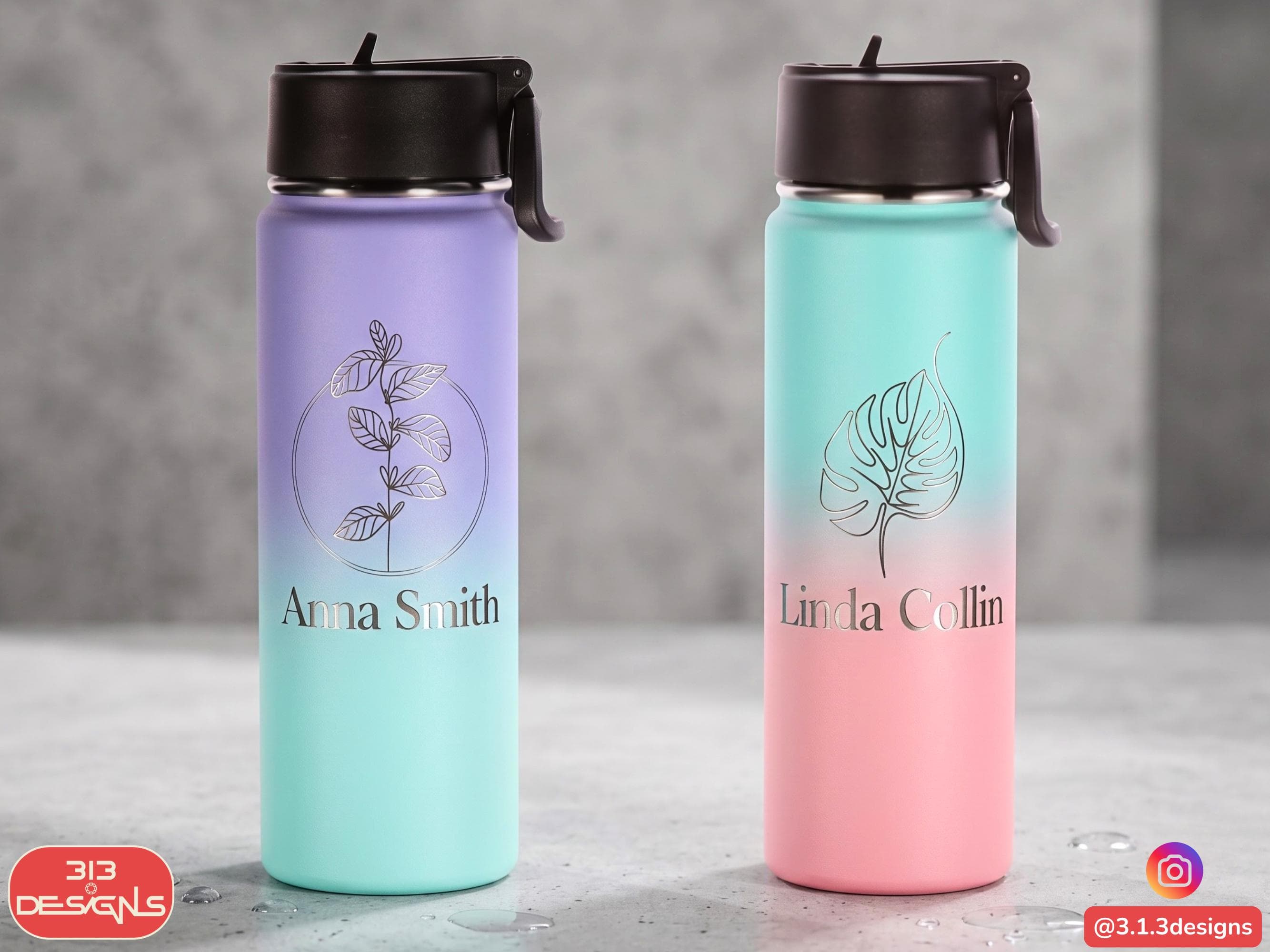 Personalized Water Bottle Bridesmaid Gift Maid Honor Wedding Party Mother Bride Engraved Insulated Tumbler Custom Monogram Flask Stainless - image 3
