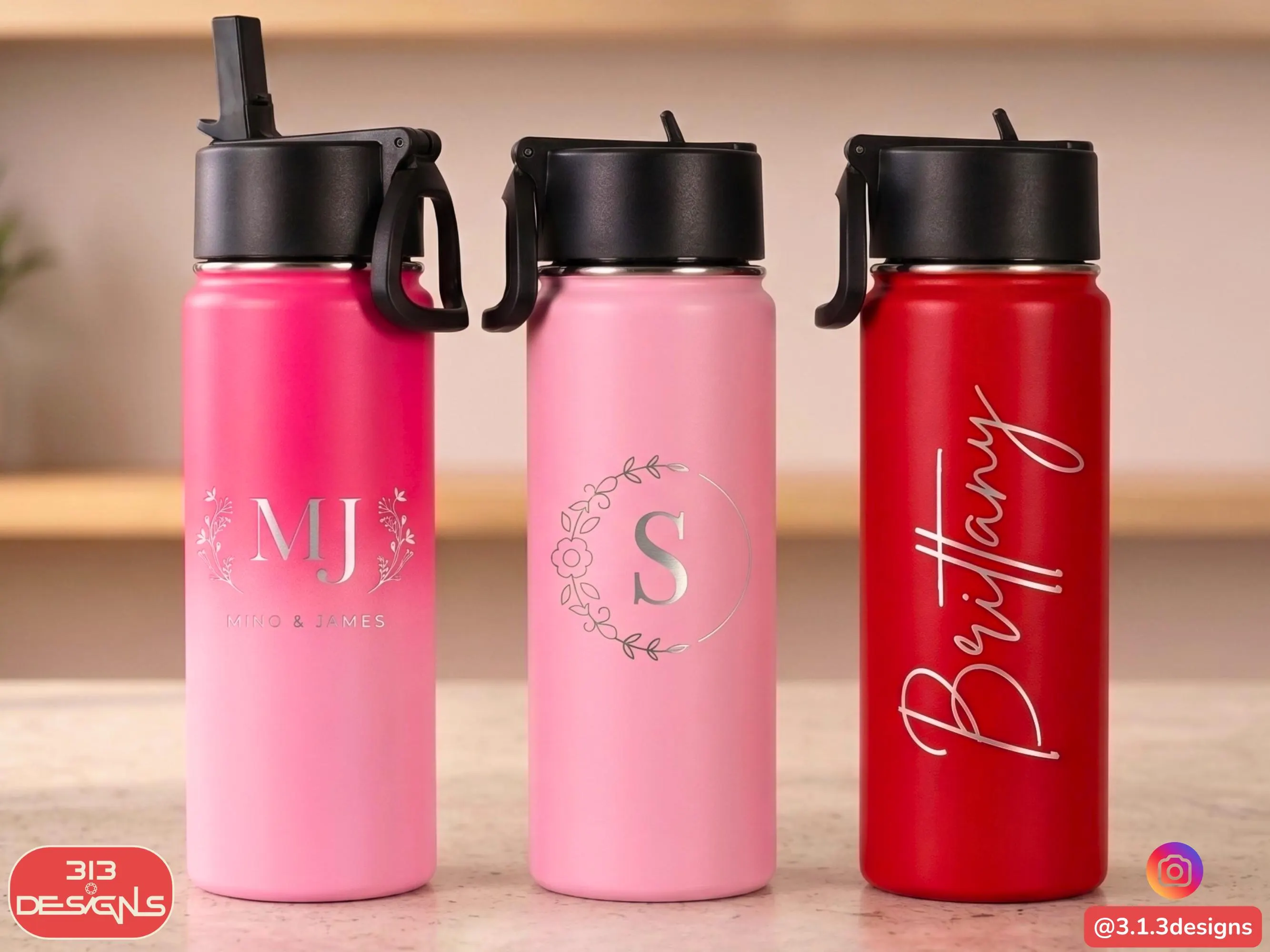 Personalized Water Bottle Bridesmaid Gift Maid Honor Wedding Party Mother Bride Engraved Insulated Tumbler Custom Monogram Flask Stainless - image 4
