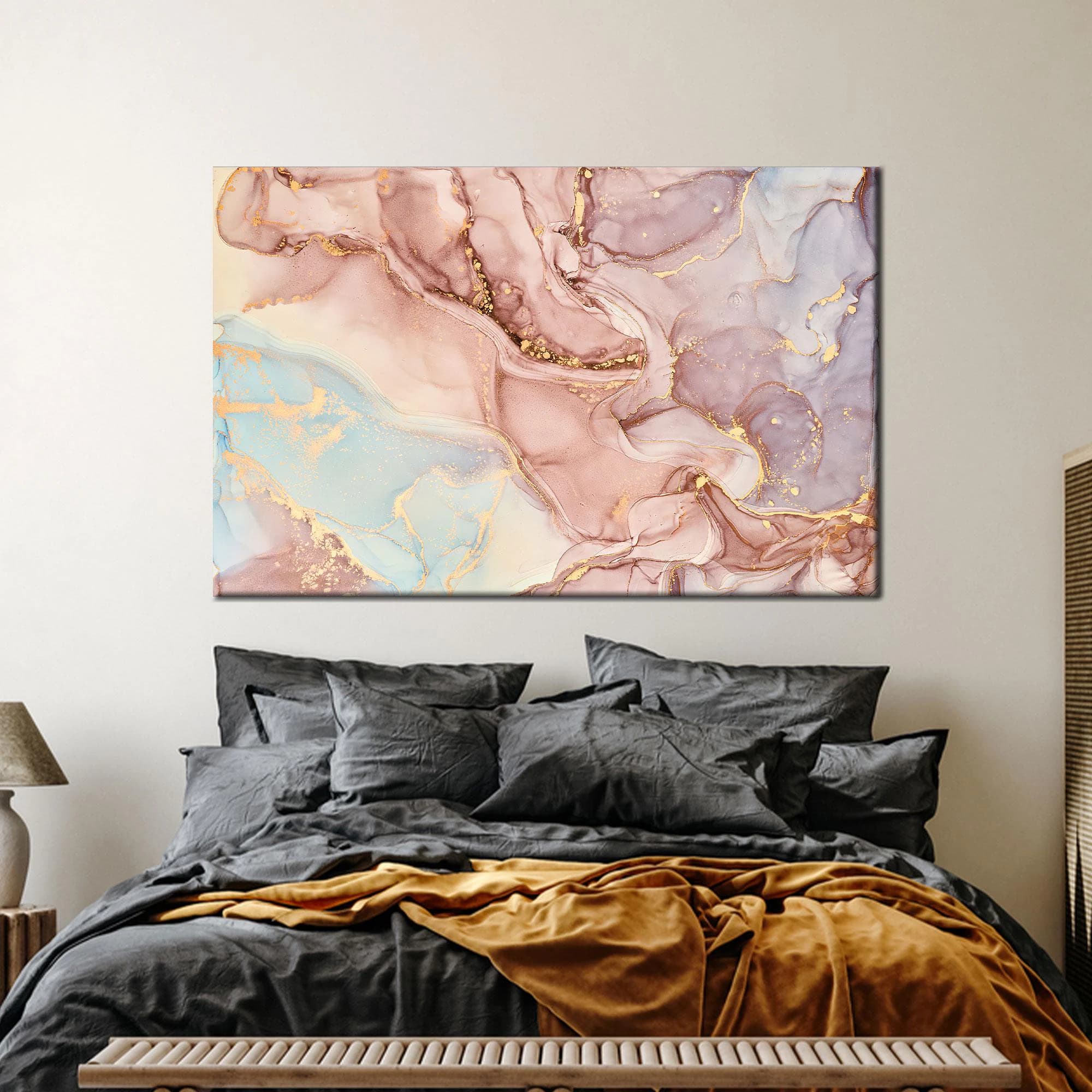 Shimmery Canvas Art, Gold Marble Decor, Soft Tones Marble, Luxury Marble, Trendy Marble Art, Modern Marble Decor, Framed Canvas Art