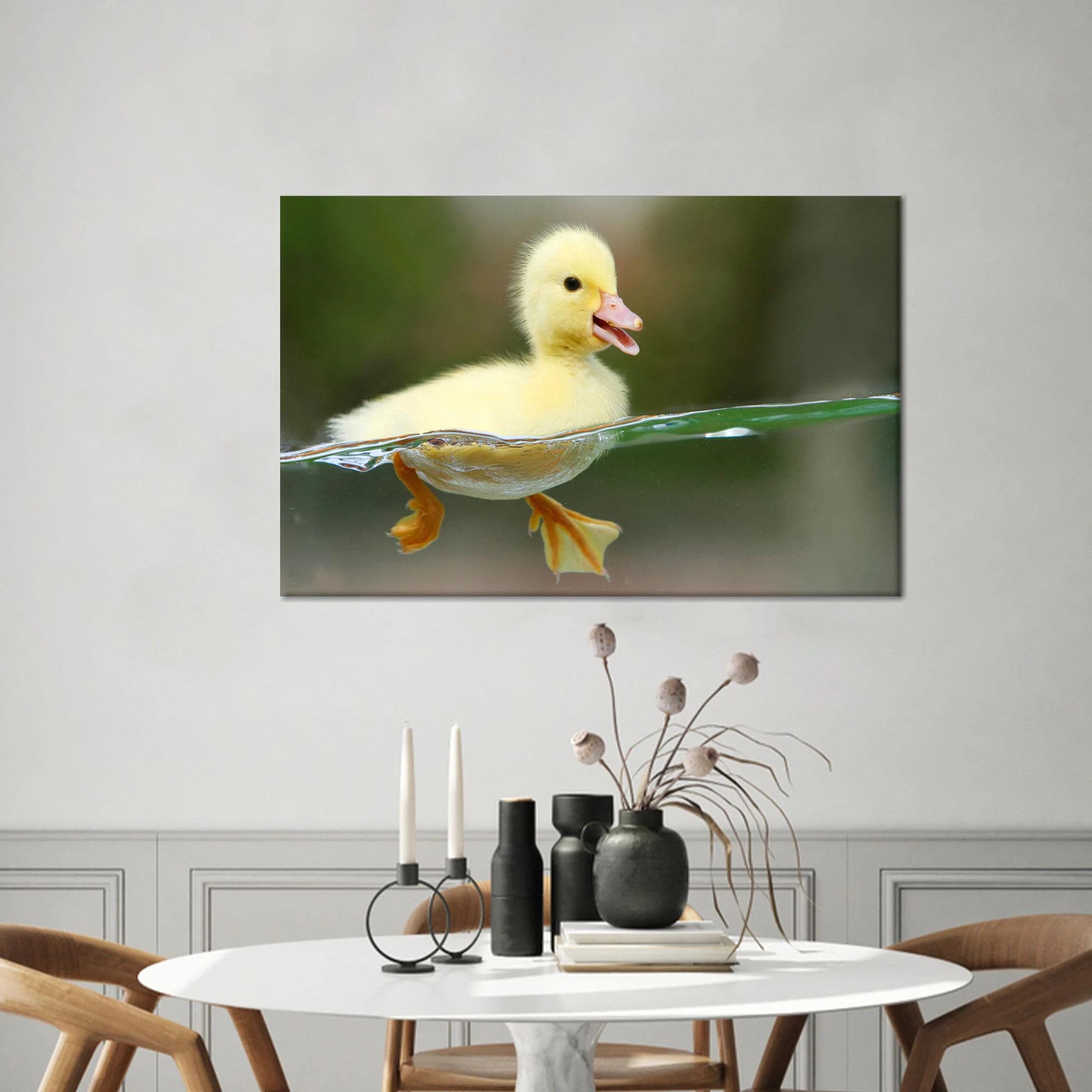 Duck Canvas Art, Baby Room Decor, Modern Wall Art