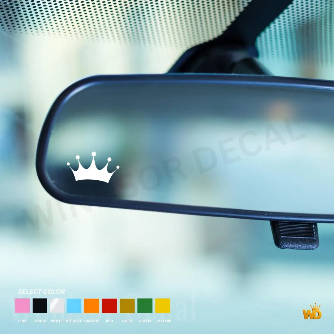 Small Crown Vinyl Decal, Royal Silhouette Sticker (1.25")