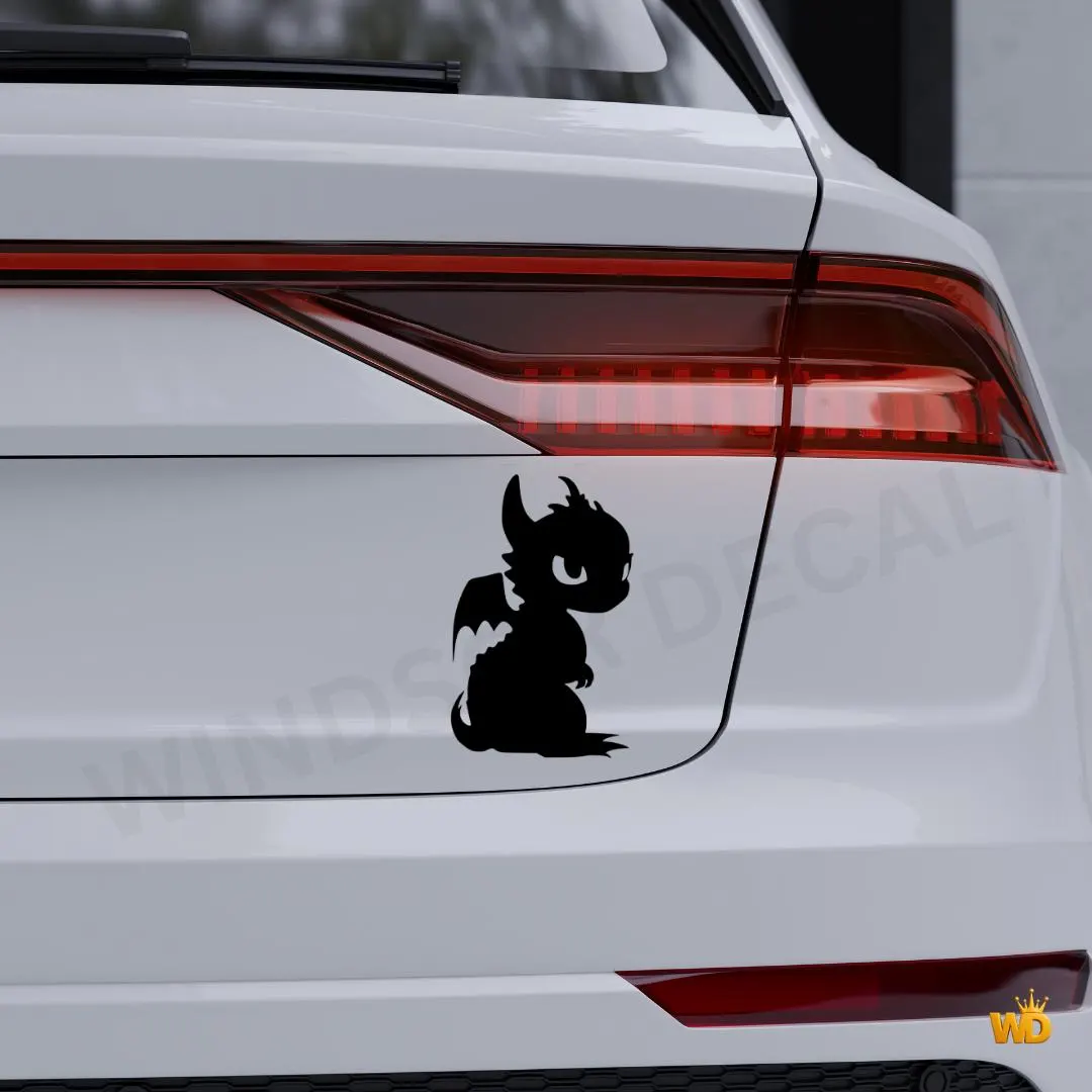 Baby Dragon Vinyl Decal | Mythical Creature Sticker, Car Laptop Tumbler Accessory - image 4