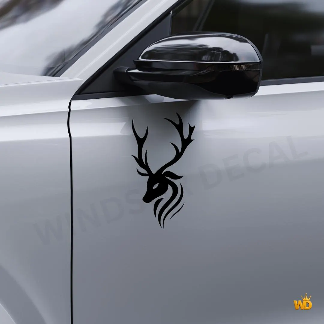 Wildlife Deer Vinyl Decal, Forest Animal Car Sticker, Rustic Nature Art - image 3