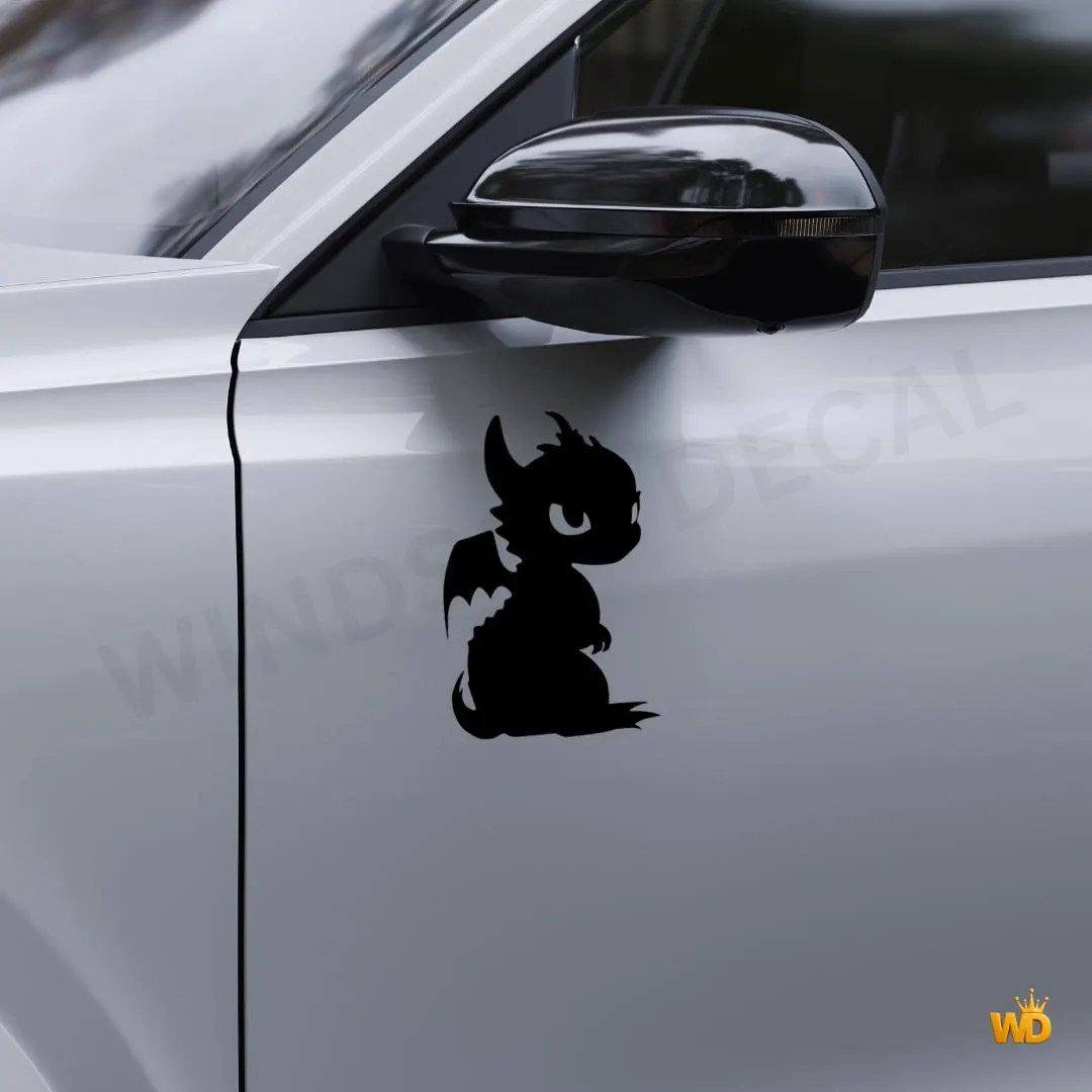 Baby Dragon Vinyl Decal | Mythical Creature Sticker, Car Laptop Tumbler Accessory - image 3
