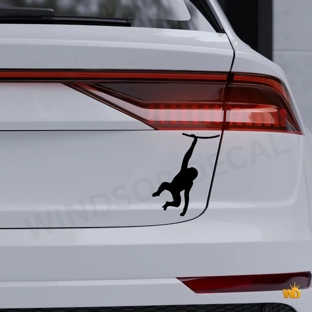 Hanging Monkey Vinyl Decal | Glossy Jungle Animal Sticker for Cars - image 3