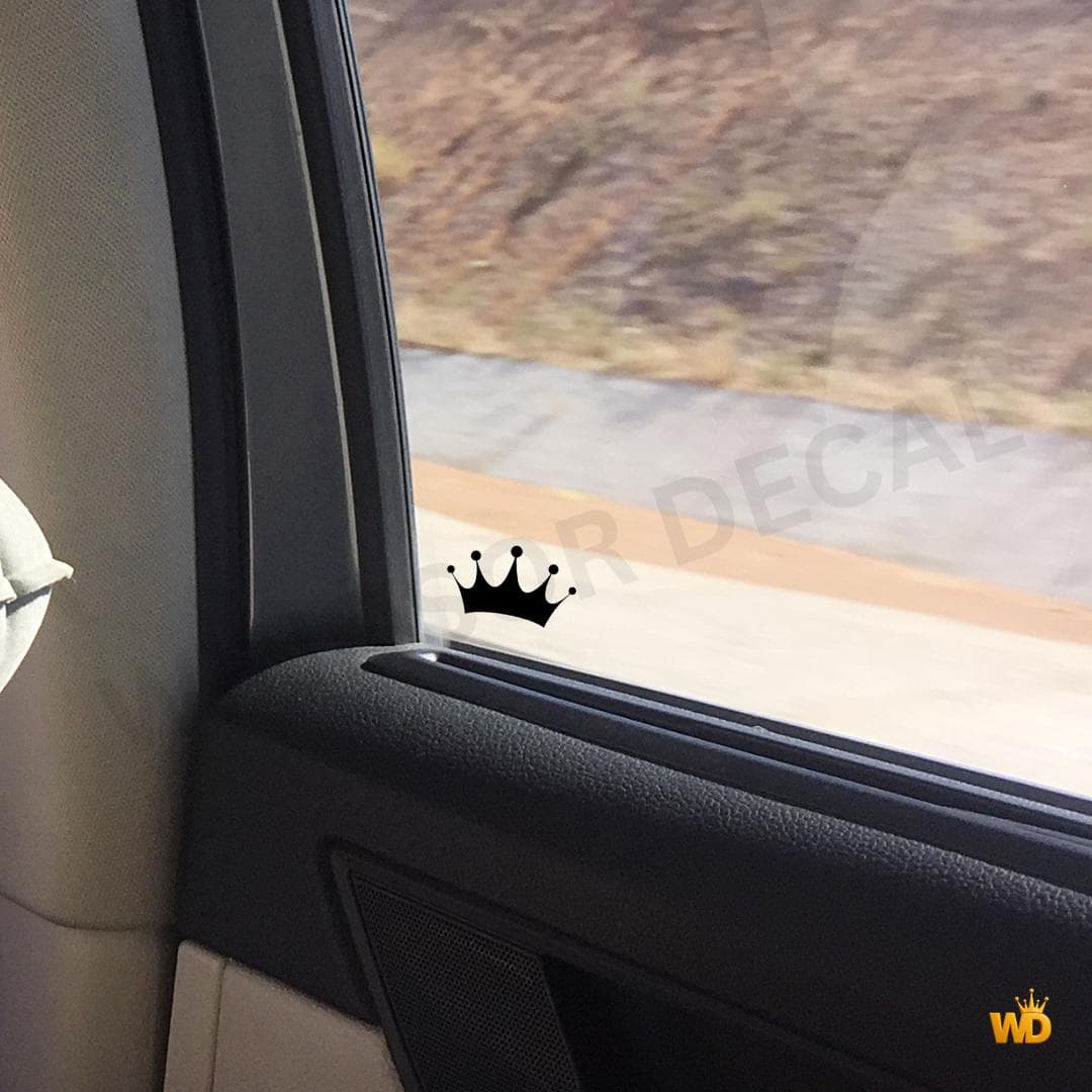 Small Crown Vinyl Decal, Royal Silhouette Sticker (1.25") - image 4