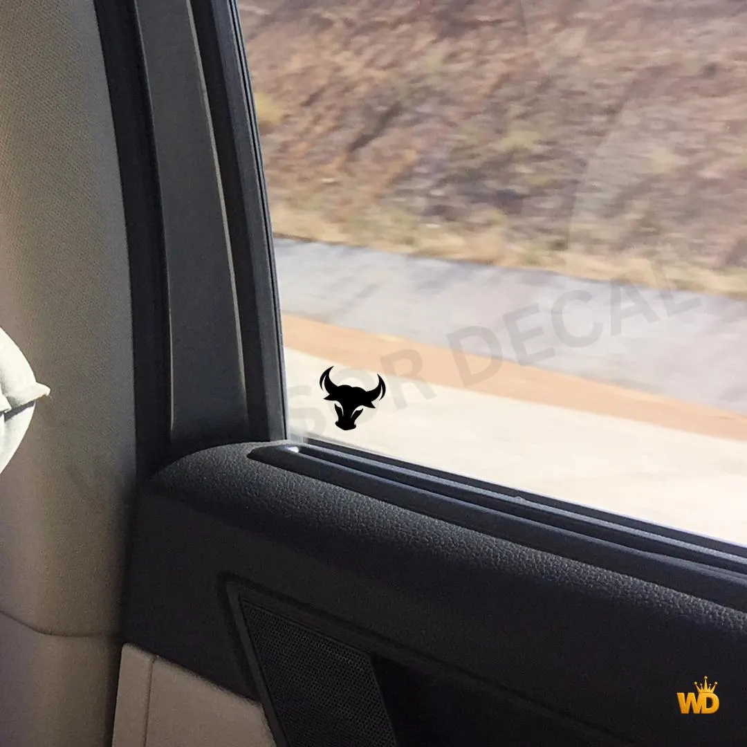 Small Cartoon Bull Vinyl Decal | Car Mirror, Laptop, Phone (1.25" Max) - image 3