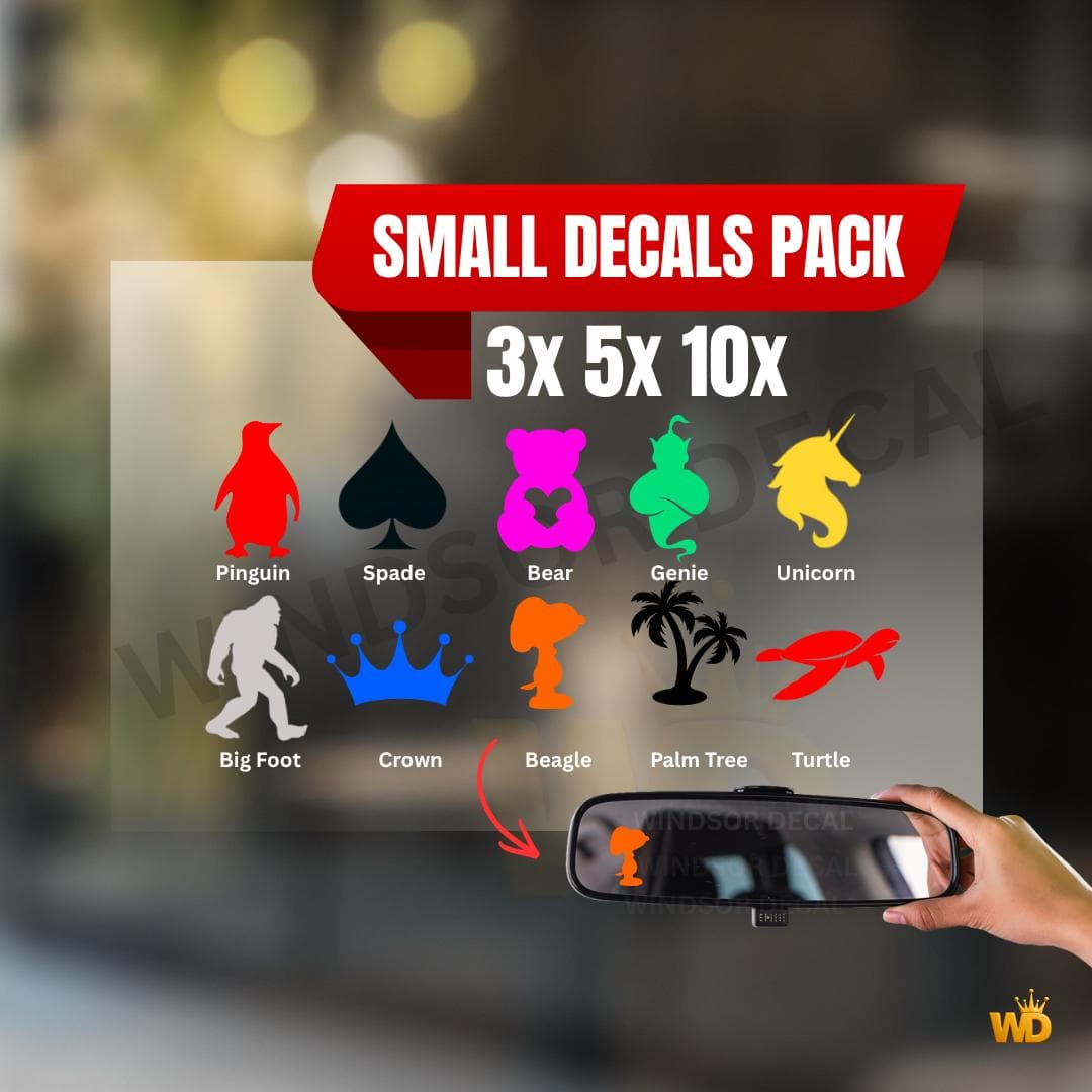 Small Vinyl Decal Pack | Choose from 10 Designs (Penguin, Unicorn, Bigfoot, etc.)