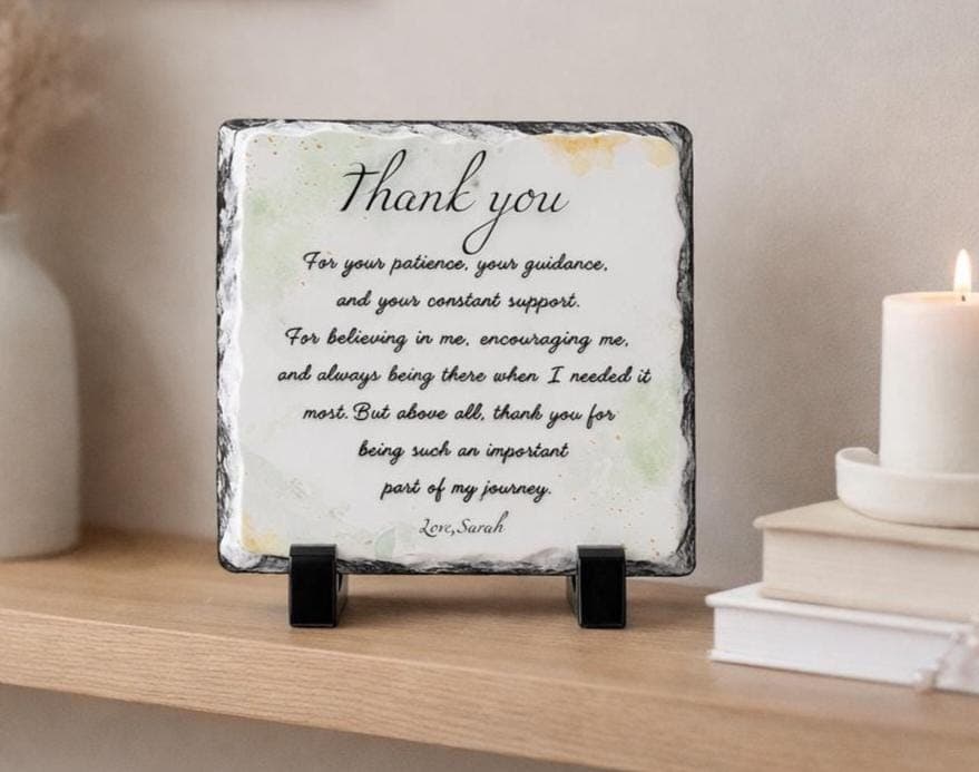 Thank You Message Plaque Gift For-Mentor-Teacher-Friend-Colleague-Women-Boss-Coworker-Adviser-Coach-Personalized Gift For Her-Him-Keepsake - image 3
