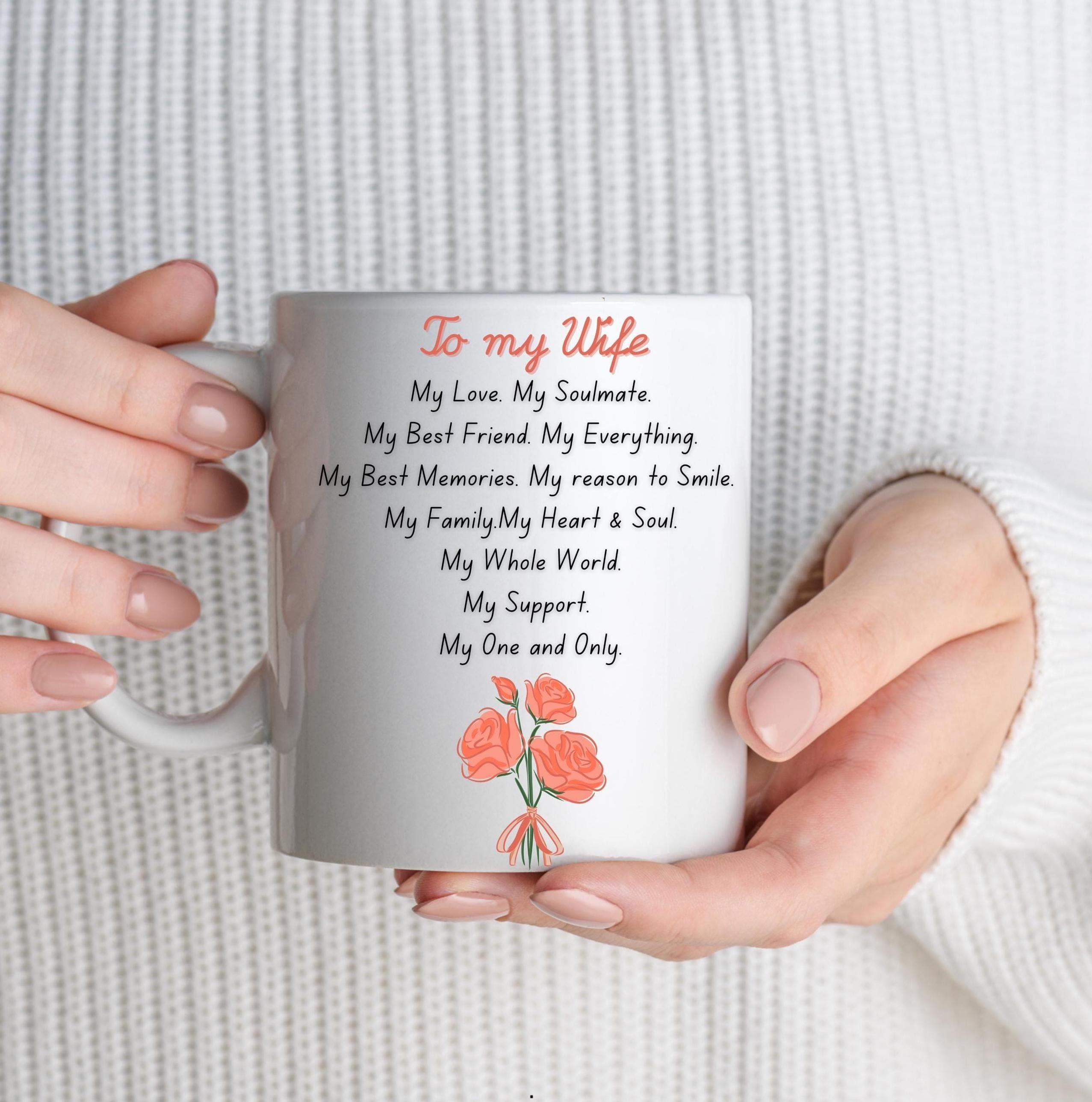 To My Wife Coffee Mug: Romantic Floral Love Quote Gift - image 3