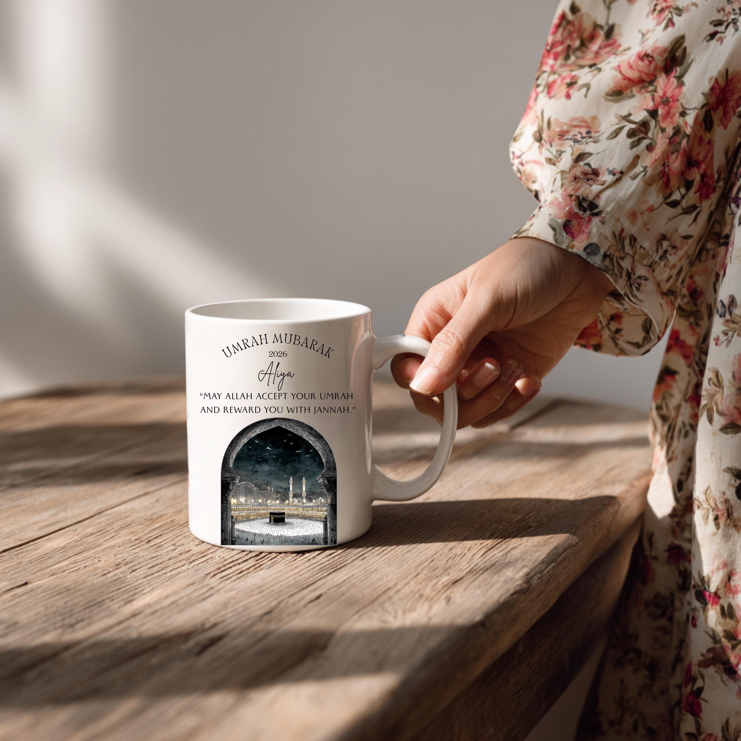 Personalized Umrah & Hajj Mugs -Custom Islamic Pilgrimage Mug-Kaaba With Name-Umrah Mubarak-Hajj Mubarak-Muslim Gift For Women-Girls-Friends - image 5