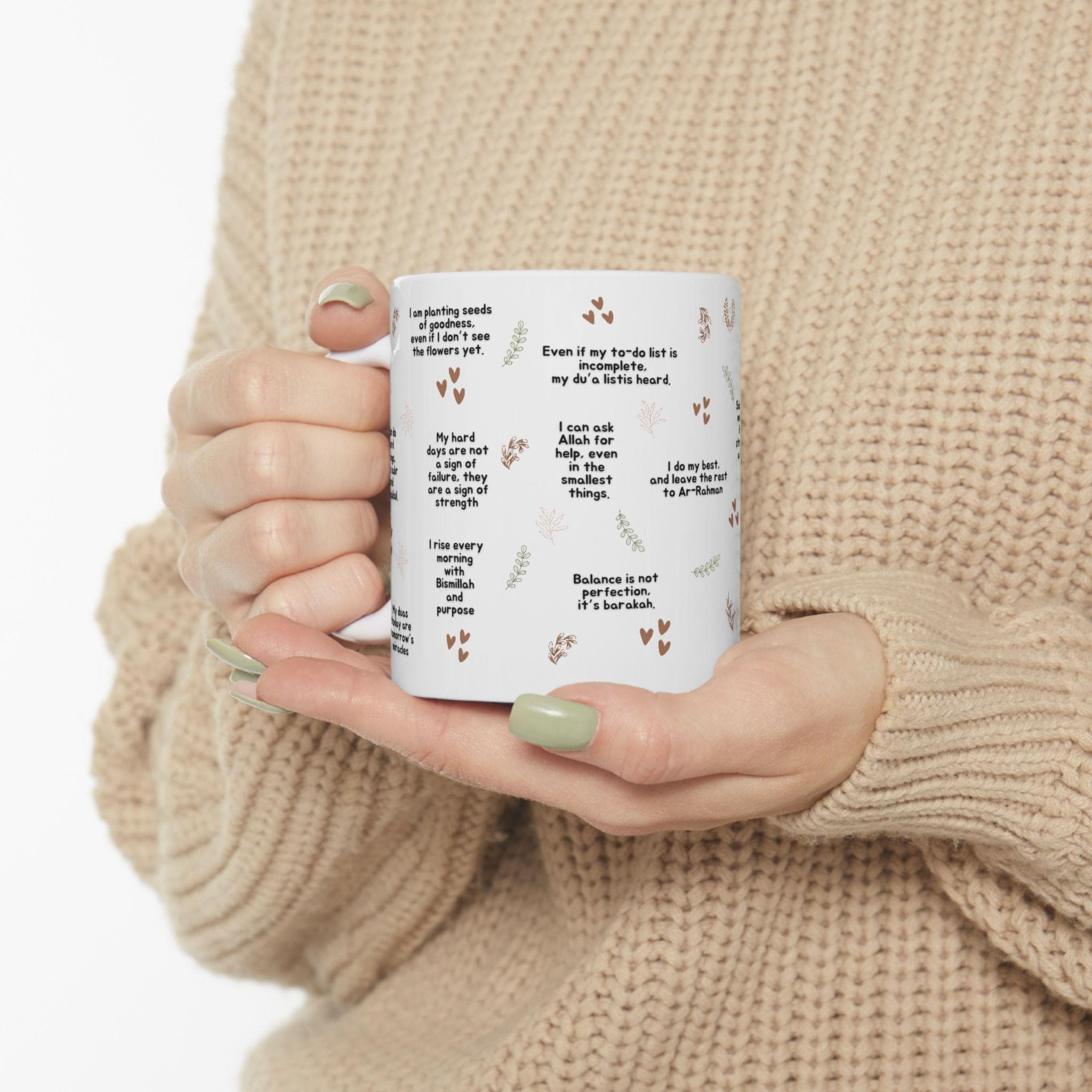 Islamic Affirmation Quote Mug -Ramadan Eid Gift For Friends -Women-Coworker-Mom-Motivational - Present For Muslim Hijabi Girl - image 2