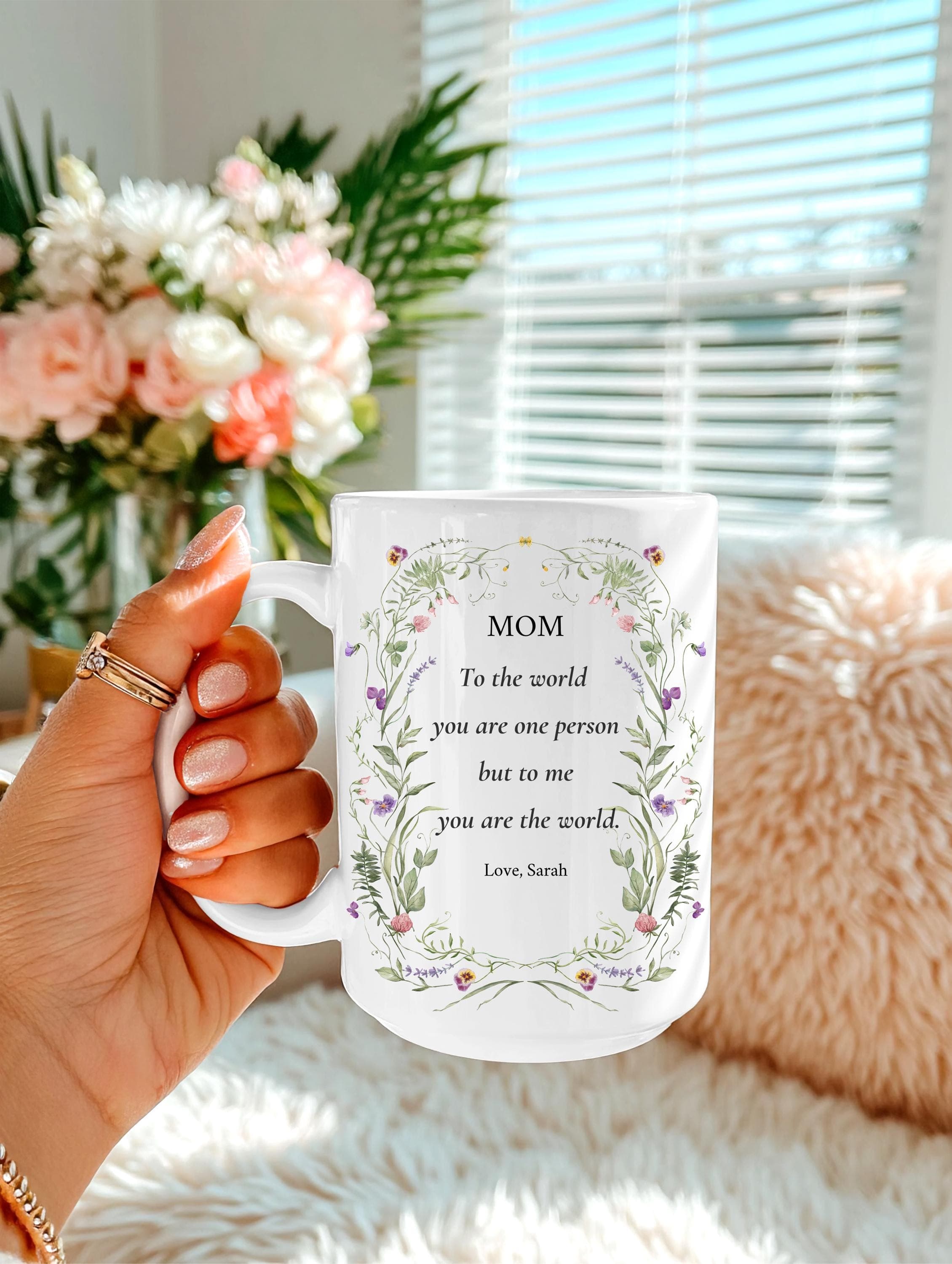 Personalized  Mom Quote Ceramic Mug | Custom Mum Sayings 11oz 15oz-Mothers Gifts- Present For Mama Gift From Daughter Son To Mom-Mamma Tea