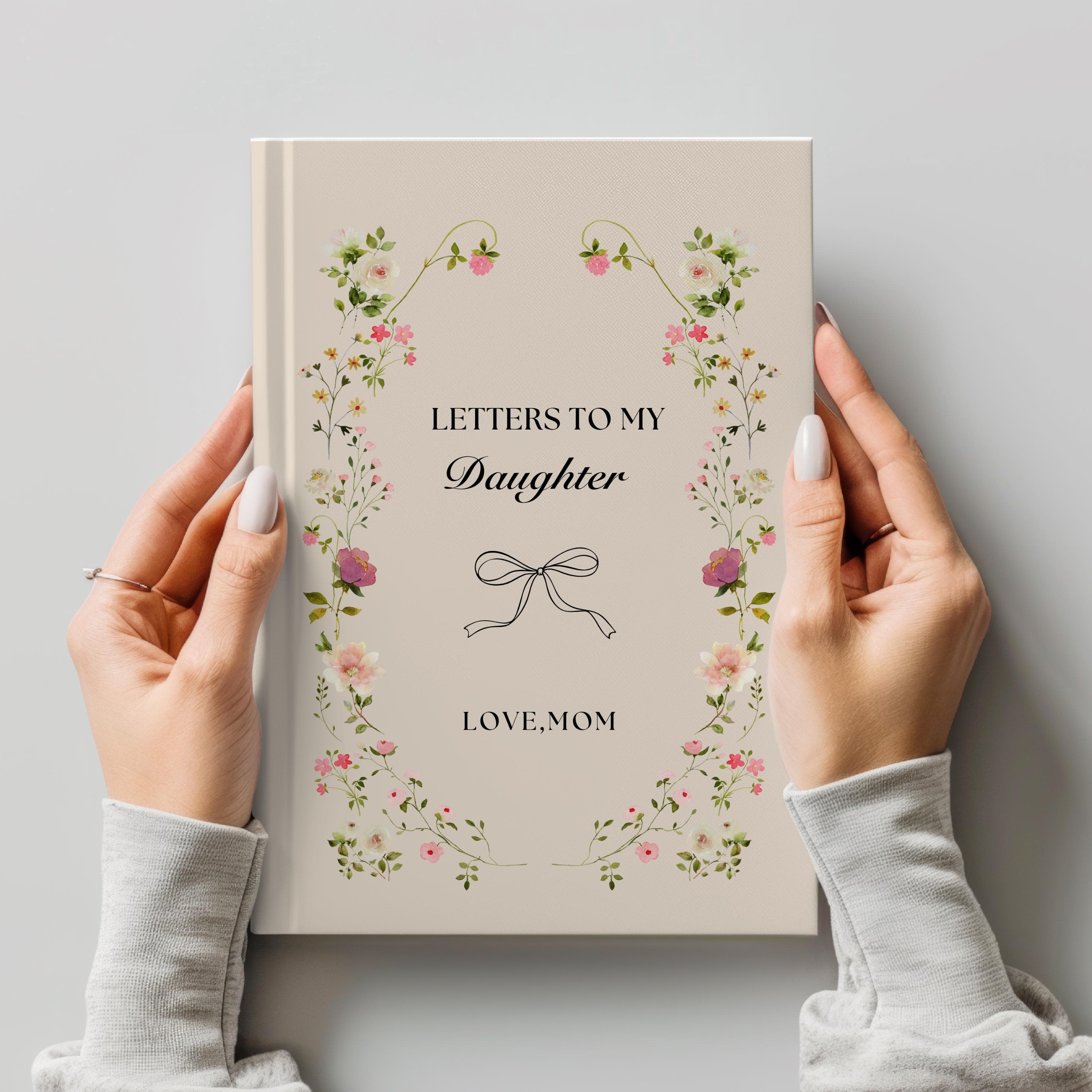 Letters to My Daughter Journal,Custom Floral Name Notebook,Baby Girl and Mom Gifts,Personalized Books Newborn,Gift for New Mom,Keepsake - image 3