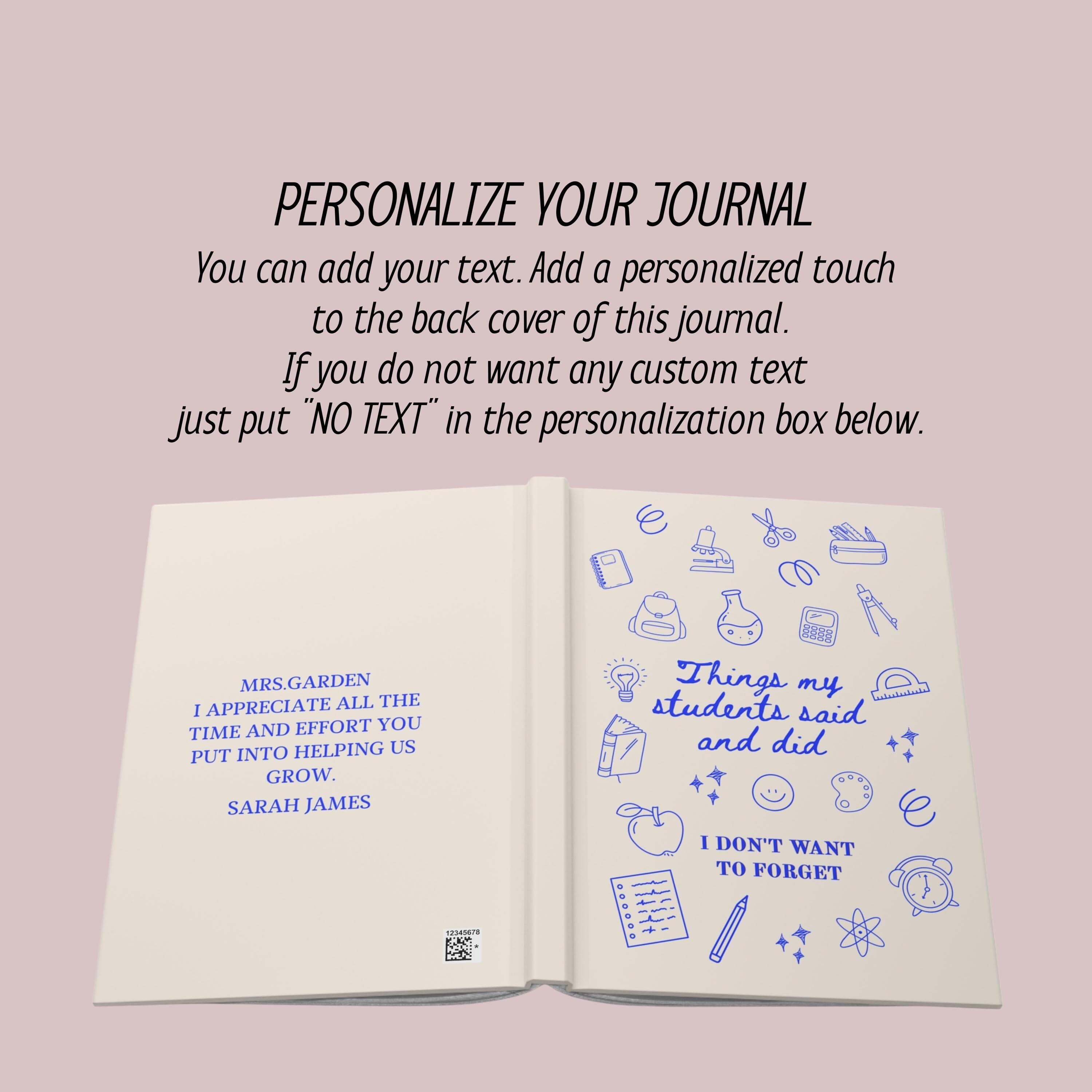 Student Sayings Journal - Teacher Appreciation Gift, Lined Notebook - image 3