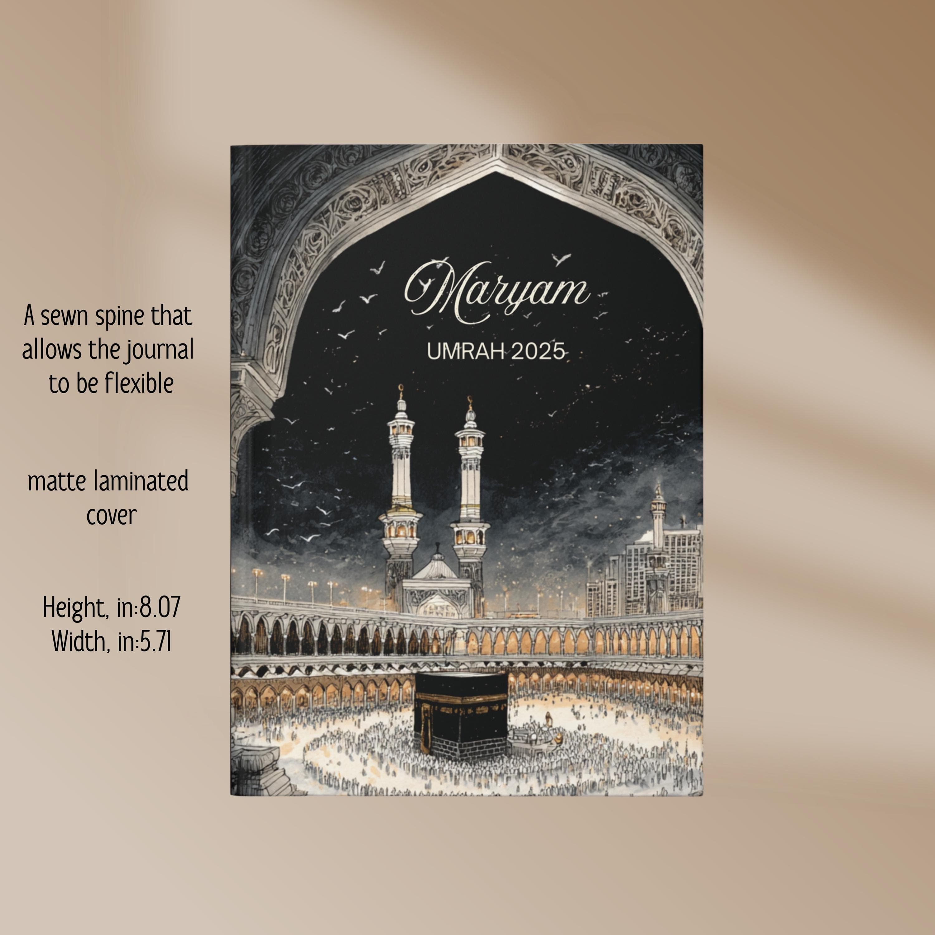 Personalized Umrah Journal, Islamic Pilgrimage Diary, Custom Hajj Notebook-Islamic Prayer-Quran Study-Ramadan Gift-Islamic Gift Planner - image 4