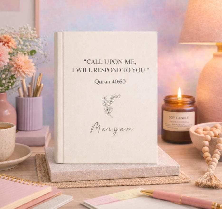 Personalized Muslim Journal,Islamic Prayer,Quran Study, Ramadan Eid Gift,Custom Name Journal, Islamic Gift,Muslimah Planner,Umrah Gift,Hijab - image 4