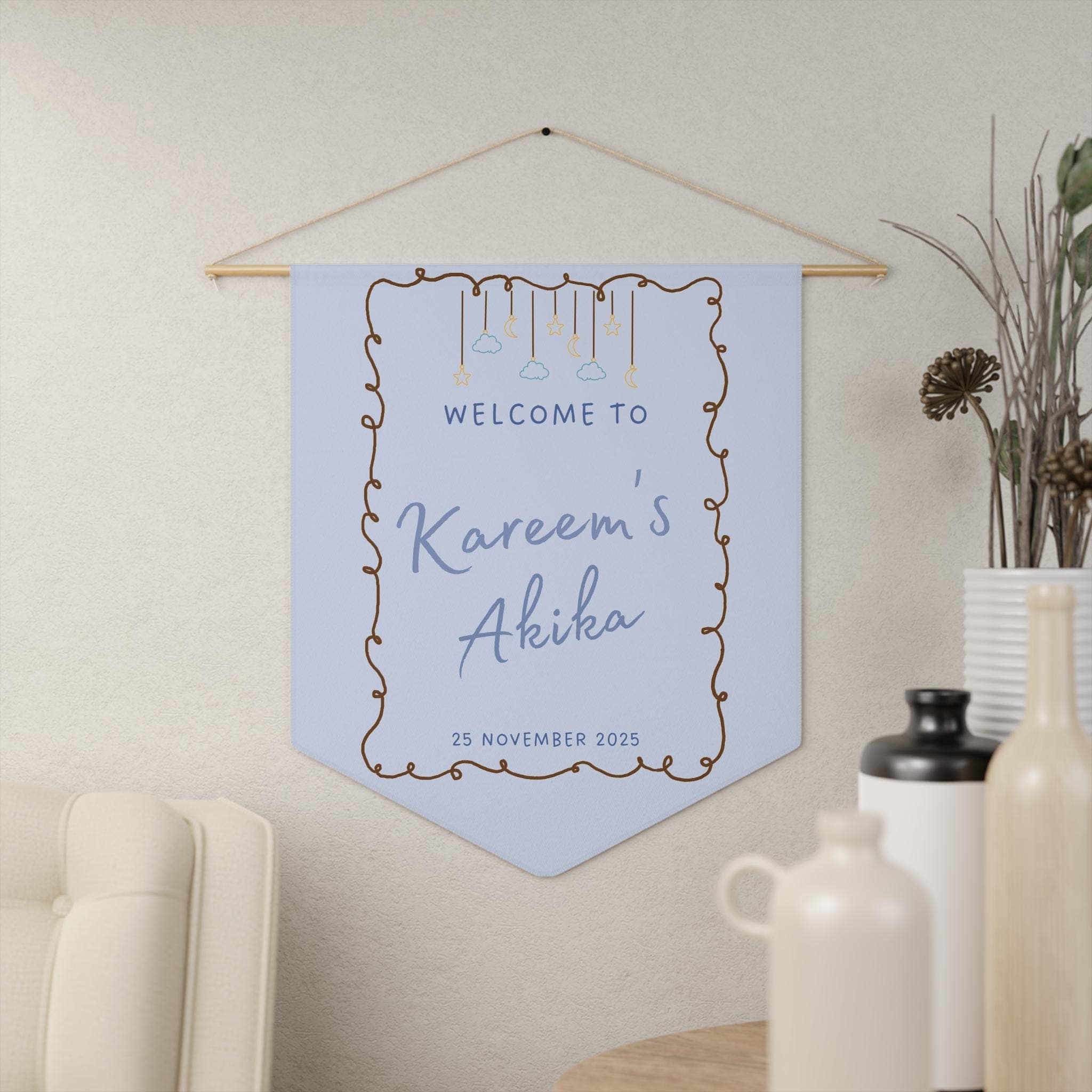 Personalized Aqiqah Welcome Sign: Islamic Baby Shower Decor,Muslim Baby Banner - image 4