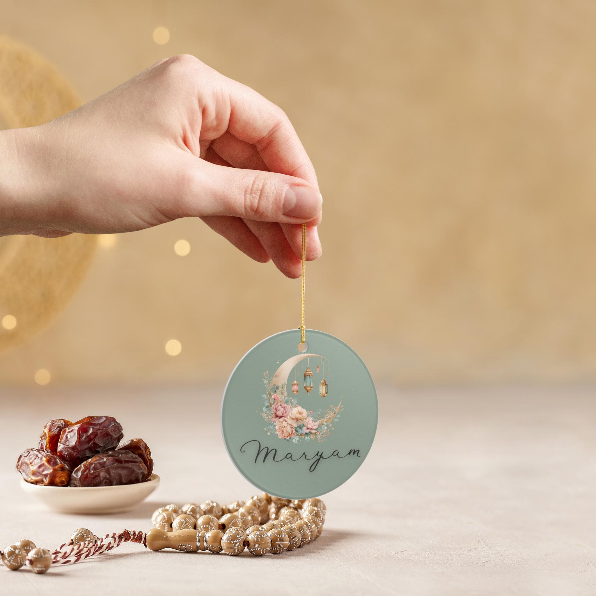 Ceramic Ramadan Ornament-Ramadan Home Decor-Ramadan Hanging Decoration-Minaret Crescent  Moon-Decorative Garland Islam-Ramadan Banner - image 5