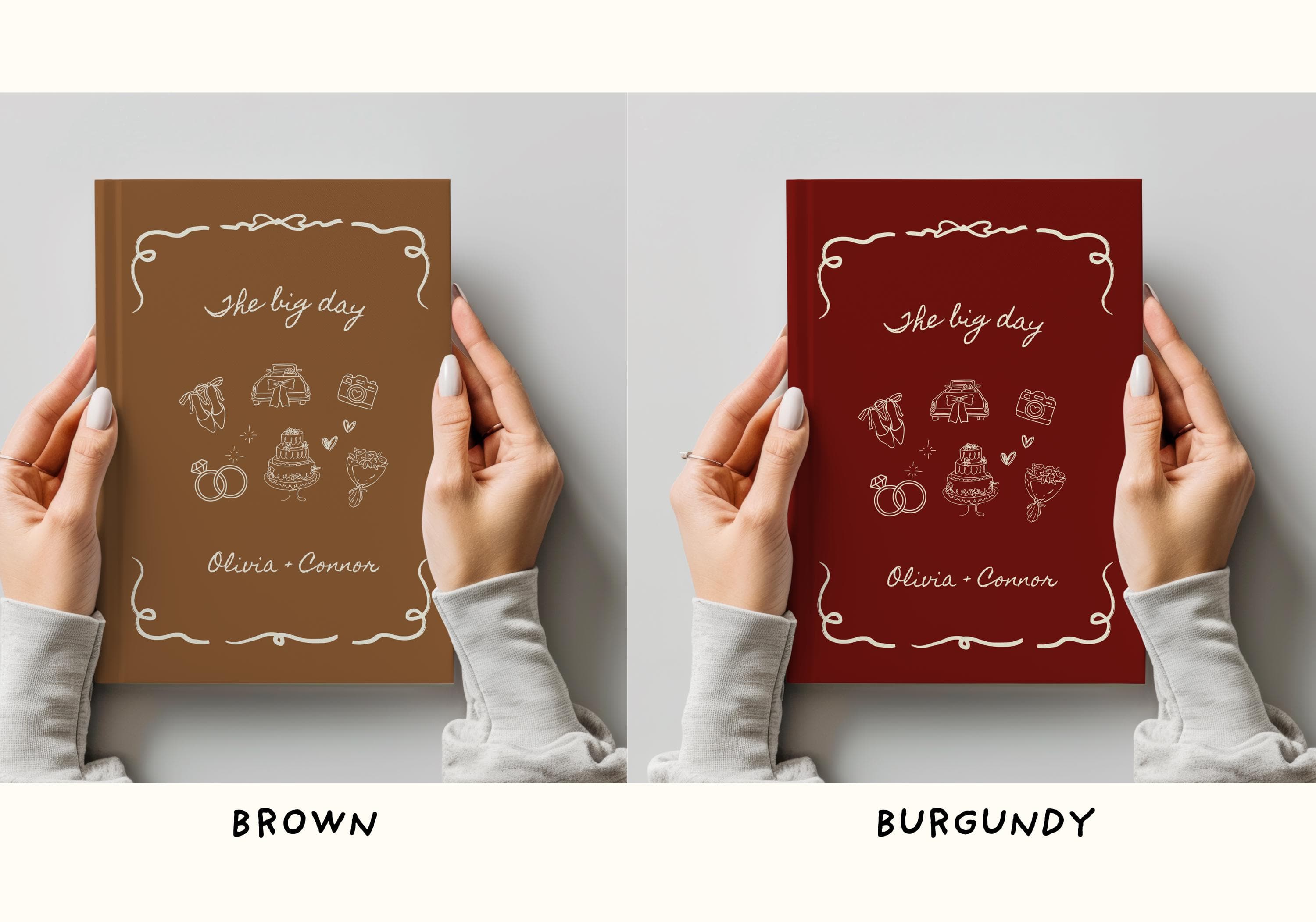 Personalized Wedding Burgundy Color Journal -Customized Wedding Planner Book-Engagement Gift-Future Mrs -Bride to Be- Gift For Newly Couple - image 2