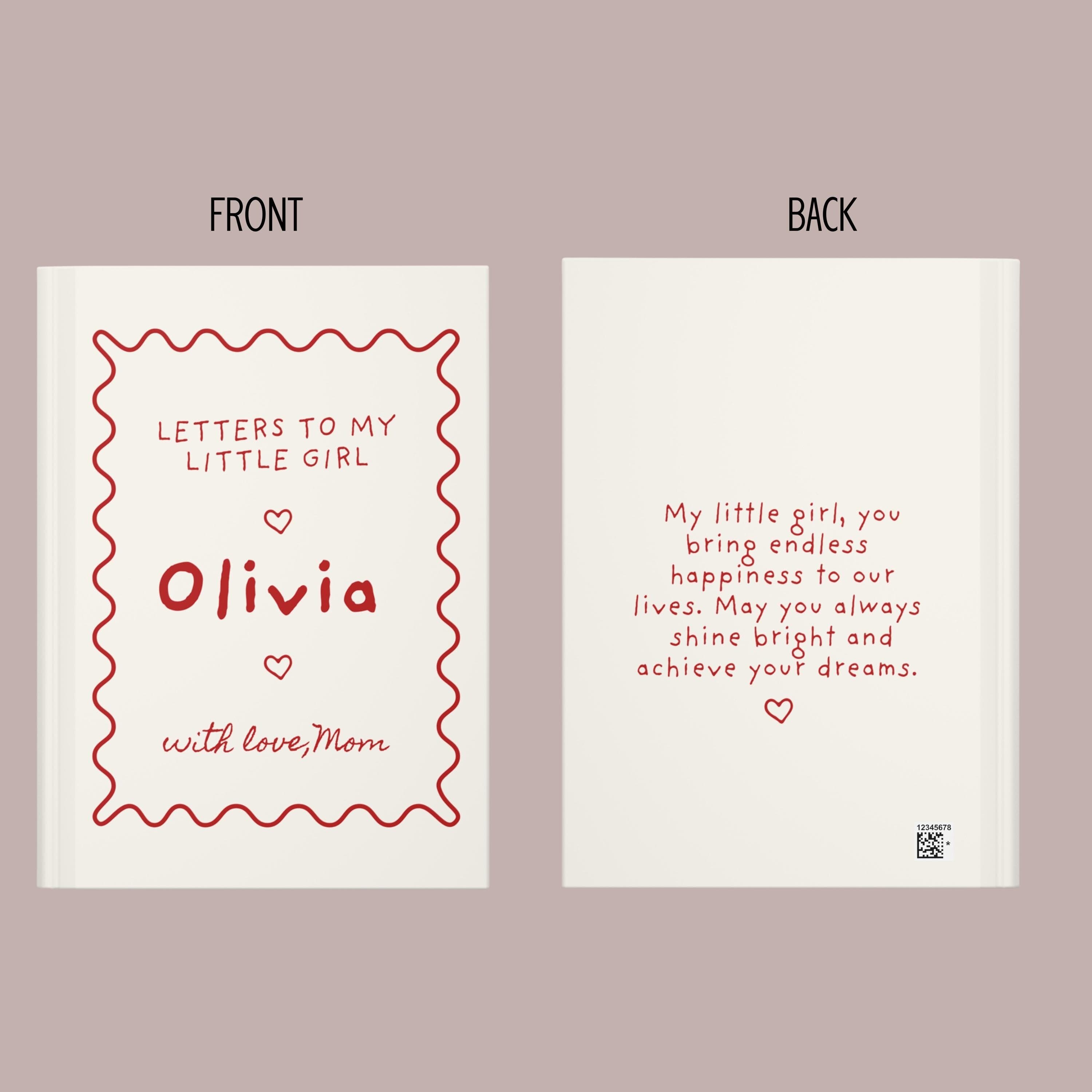 Letters To My Daughter Journal - Personalized Keepsake Notebook- New Mother Gift-Mom To Be - image 3
