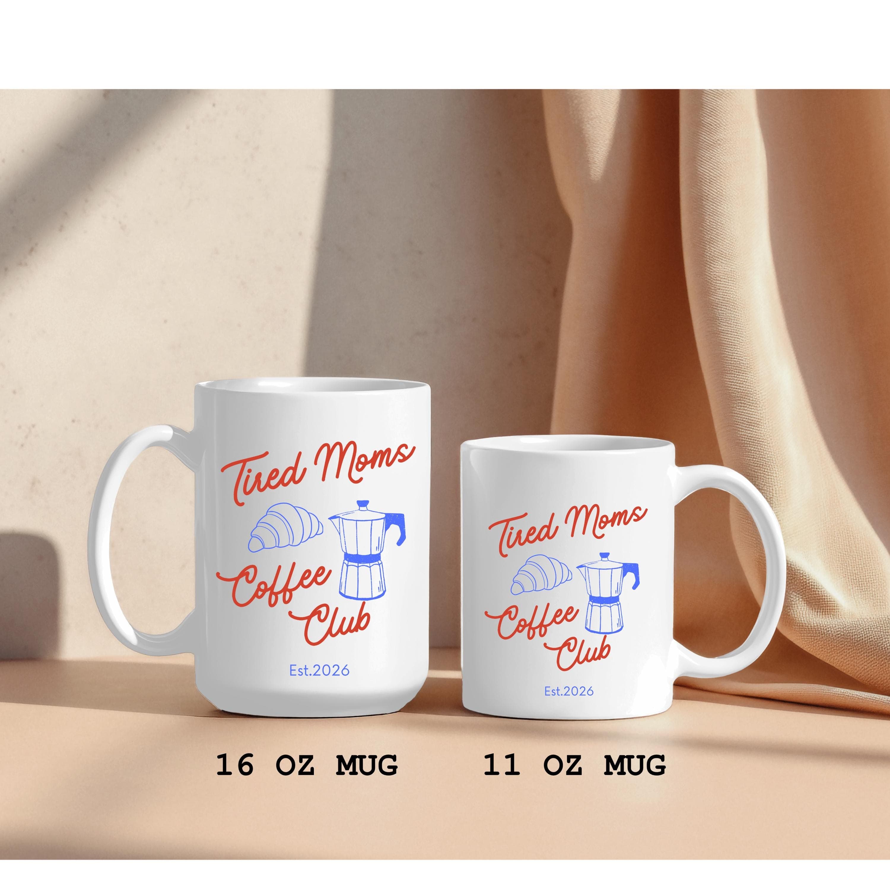 Tired Moms Coffee Club Mug – Personalized New Mom Gift, Custom Mama Est. 2026 Ceramic Cup-Funny Mom Present For Mom Friend,New Parent-Baby - image 5