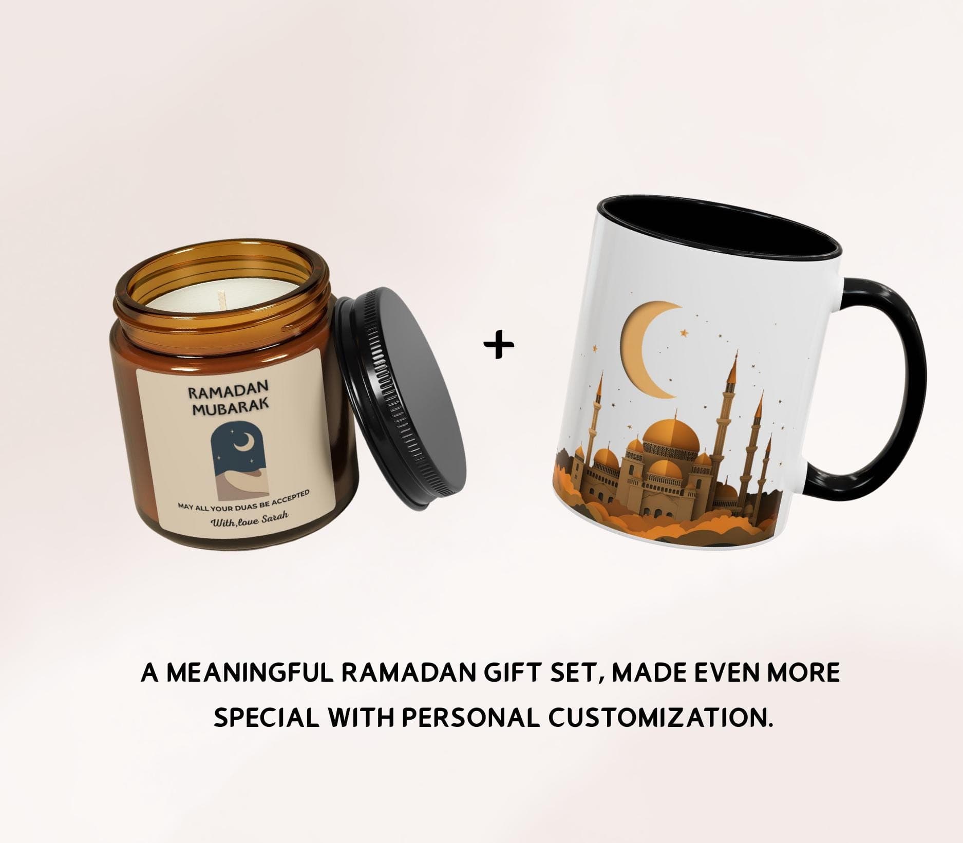 Personalized Ramadan Gift Box For Her-Women-Coworker-Friends-Girls-Teacher-Muslim Eid Gift Set--Ramadan Gifts Ideas-Ramadan Mug Candle - image 3