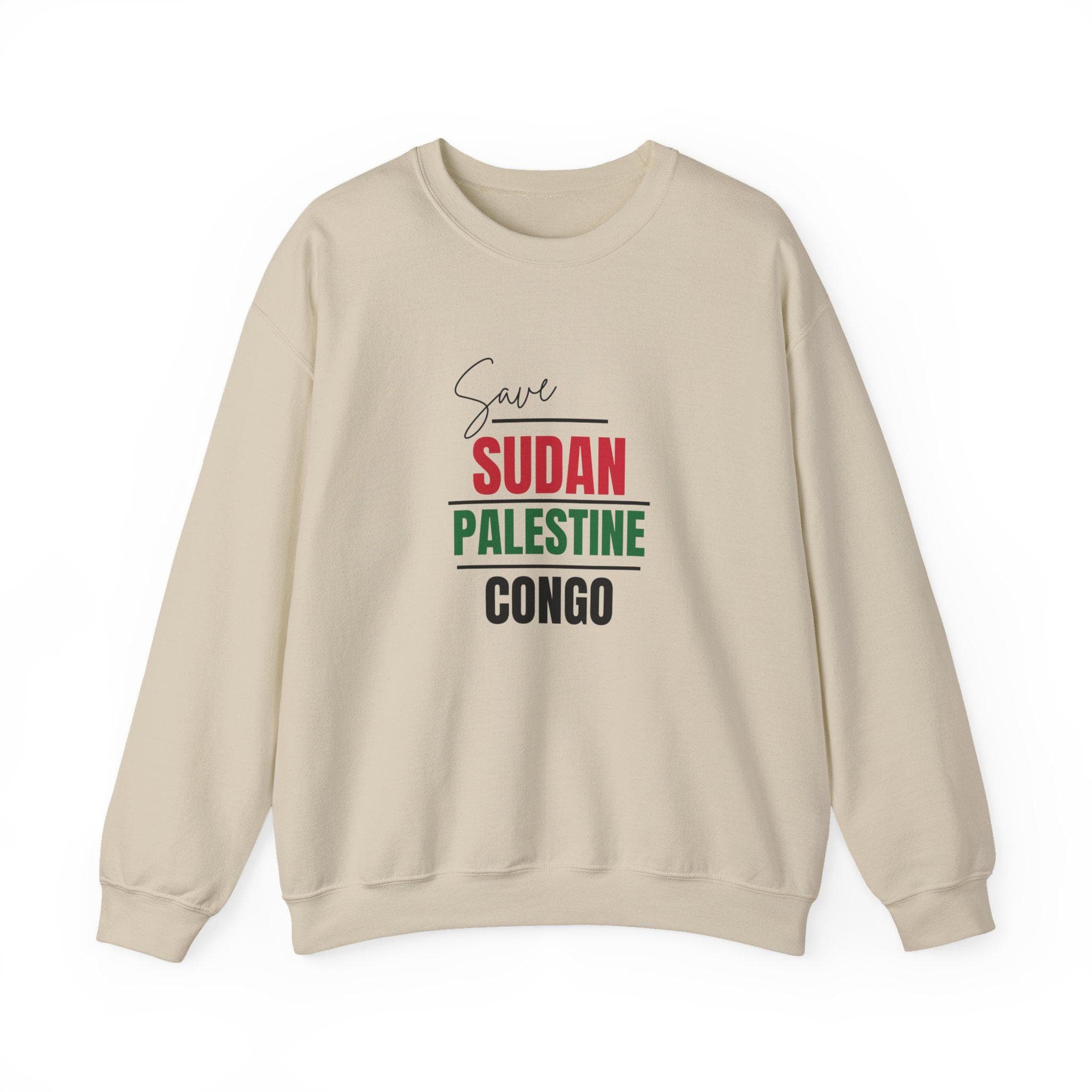 Save Sudan Palestine Congo Unisex Sweatshirt -Support Humanity Stop Genocide Sweater-Activist Justice -Solidarity-Human Rights-End Apartheid - image 5